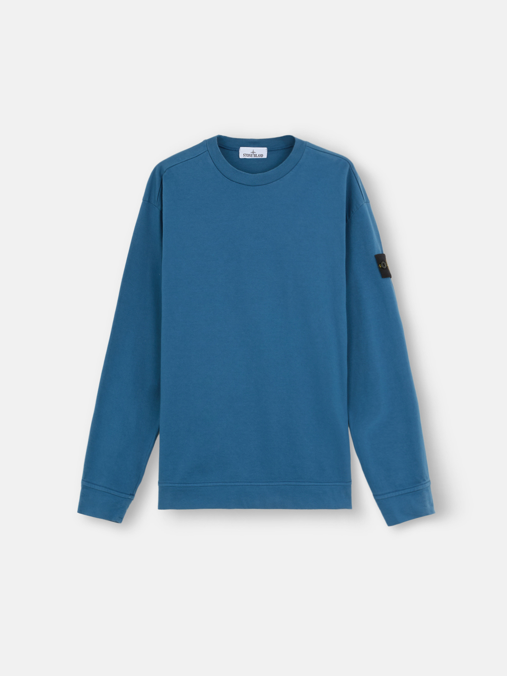 アビオブルー 63750 HEAVY COTTON JERSEY スウェットシャツ クルーネック リブディテール | Stone Island JP