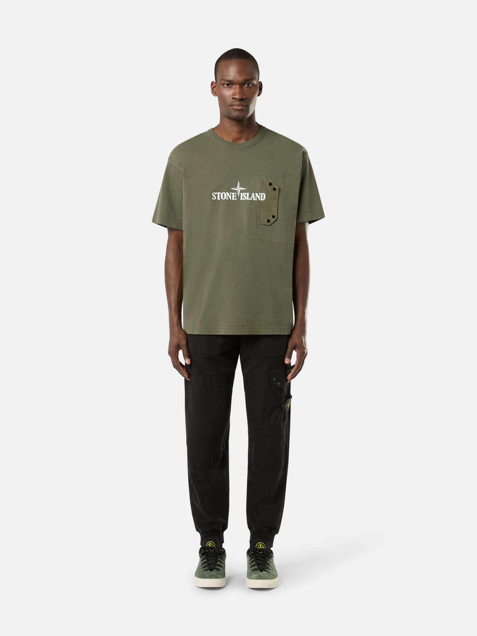 ブラック 64020 BRUSHED ORGANIC COTTON FLEECE カーゴ