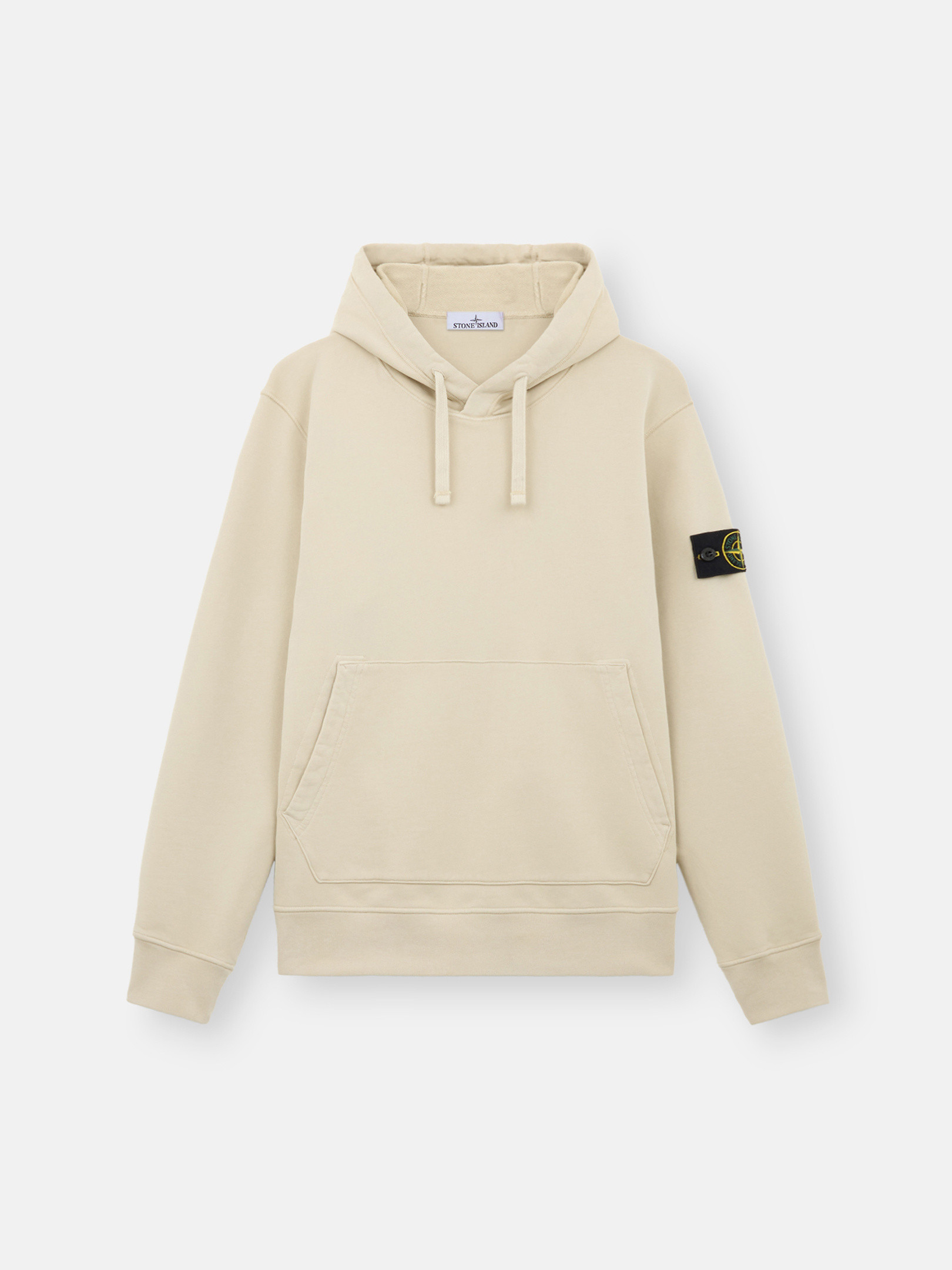 Stone island cream hoodie sale