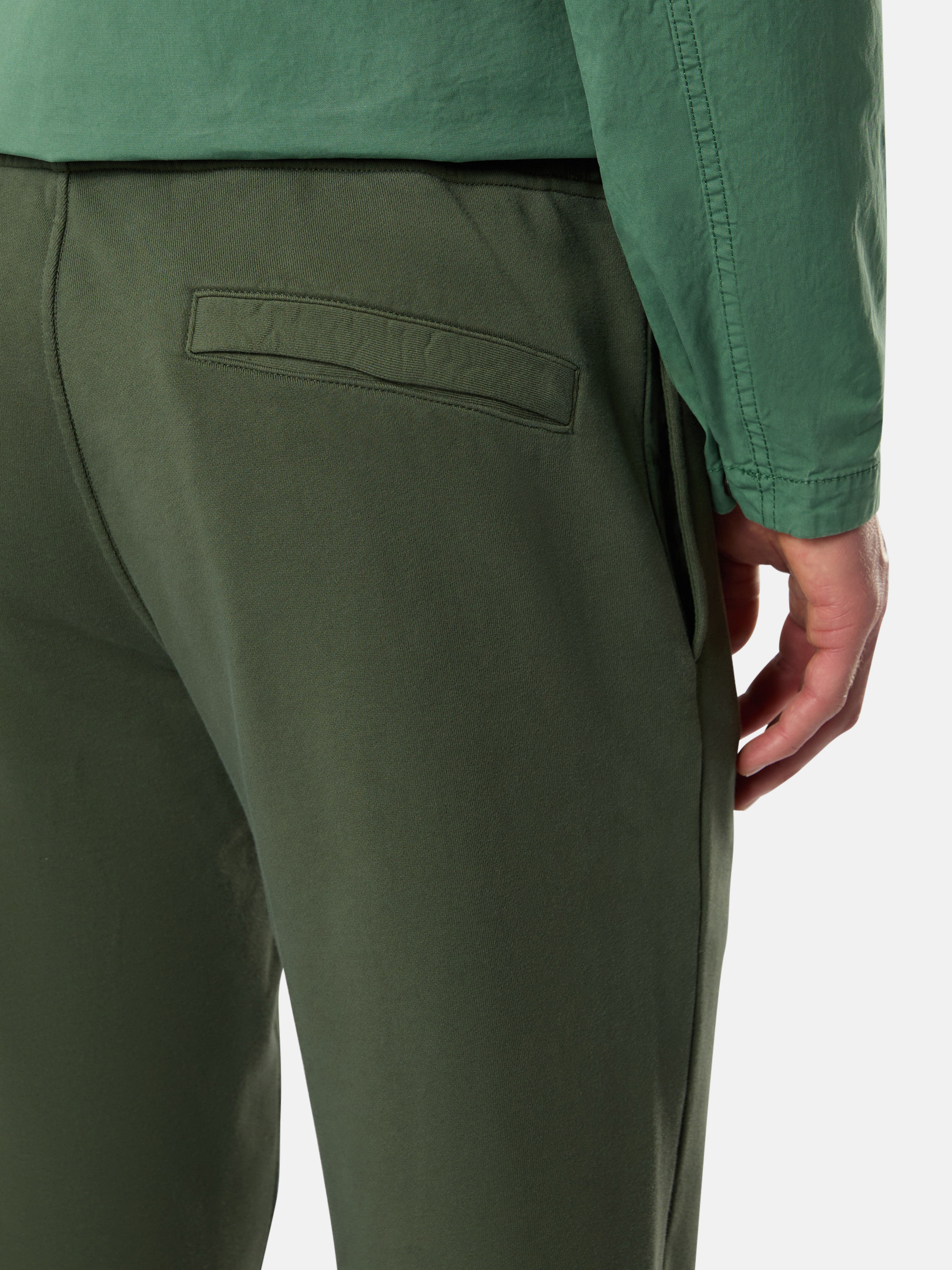 Musk Green 64551 COTTON FLEECE Slim Fit Cargo Jogging Pants 