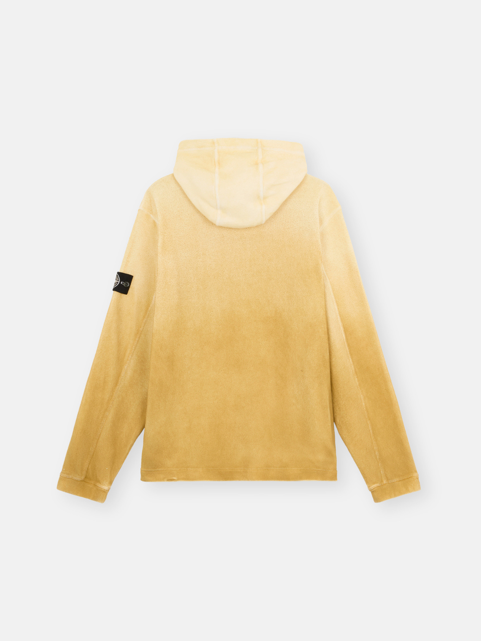 Stone Island 656T3 Recycled and Organic Cotton Jersey Oxide Spray Fleecewear Man Mustard Size L