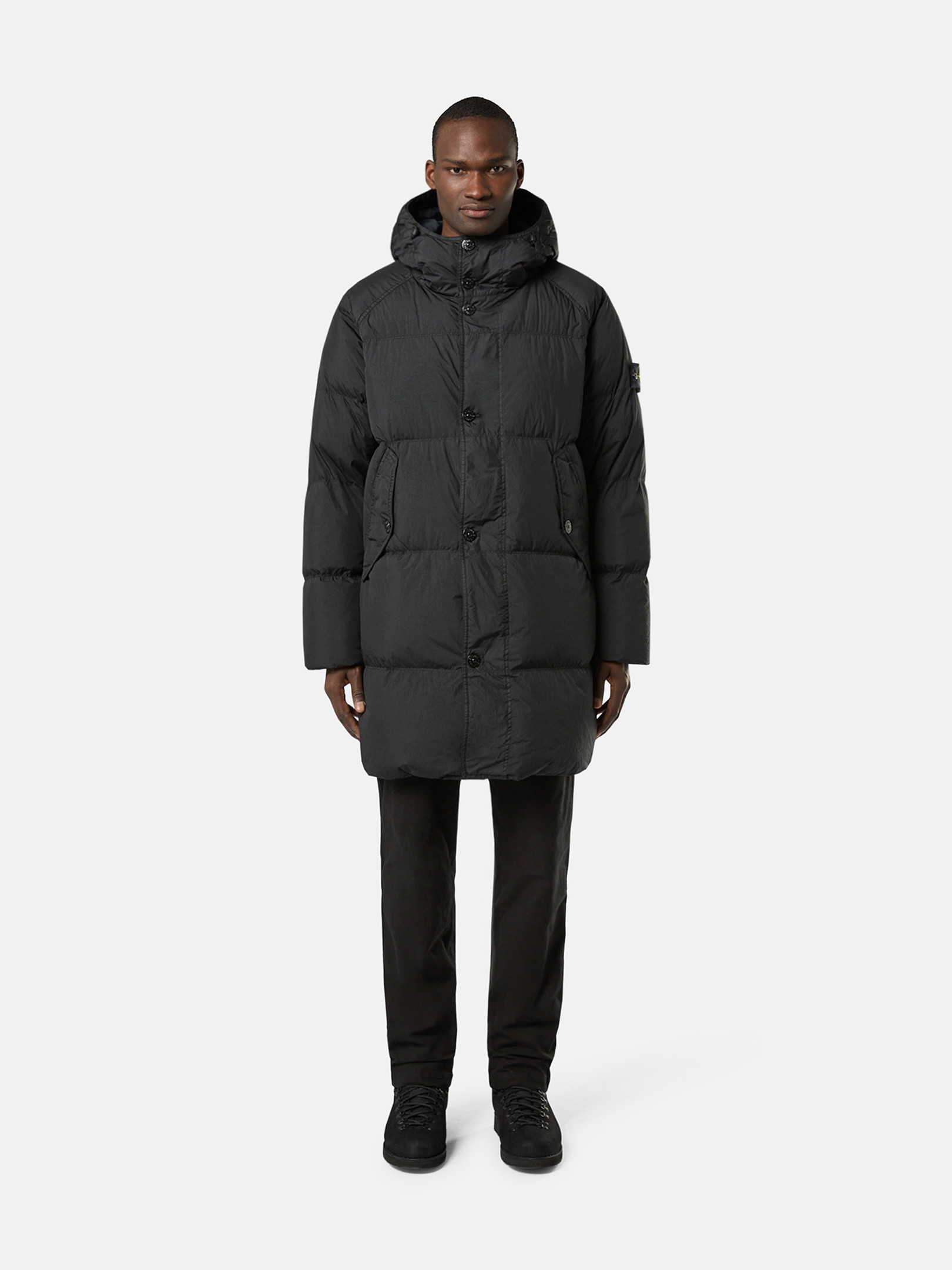 Stone island long puffer on sale