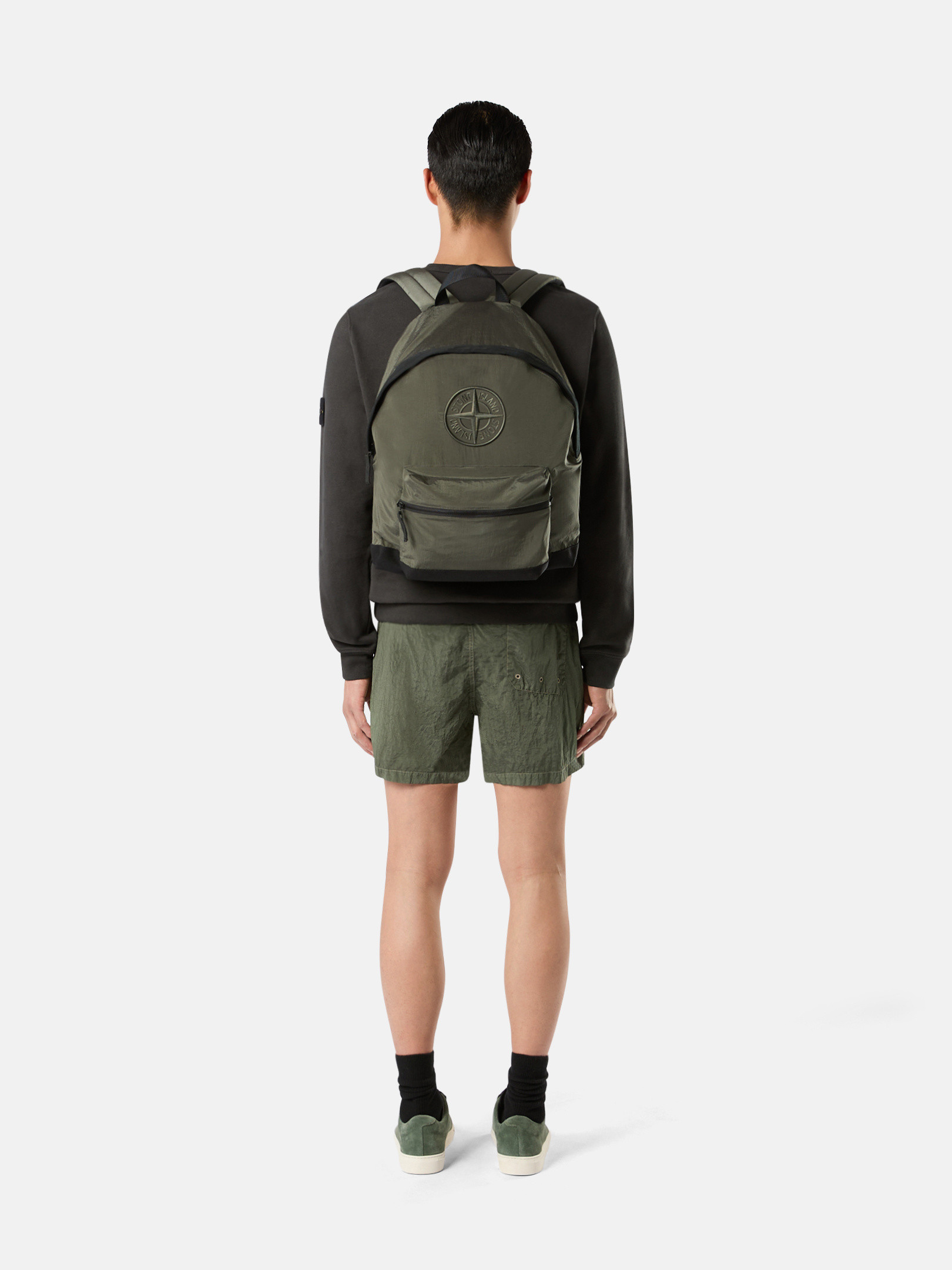 Musk Green 90776 NYLON METAL IN ECONYL® Backpack with Adjustable  