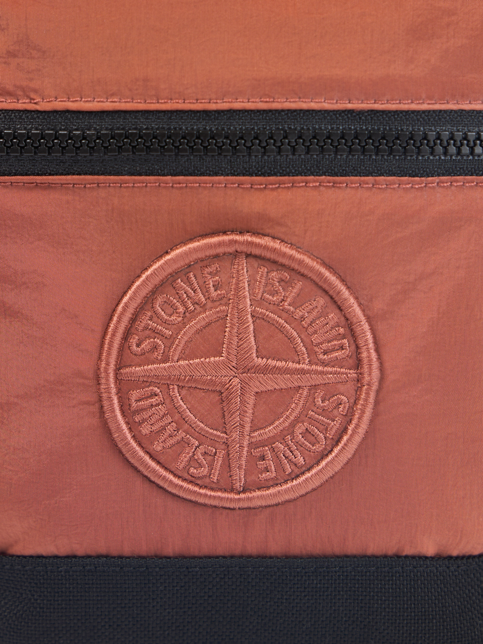 Orange 90876 NYLON METAL IN ECONYL® Pouch bag with Adjustable 
