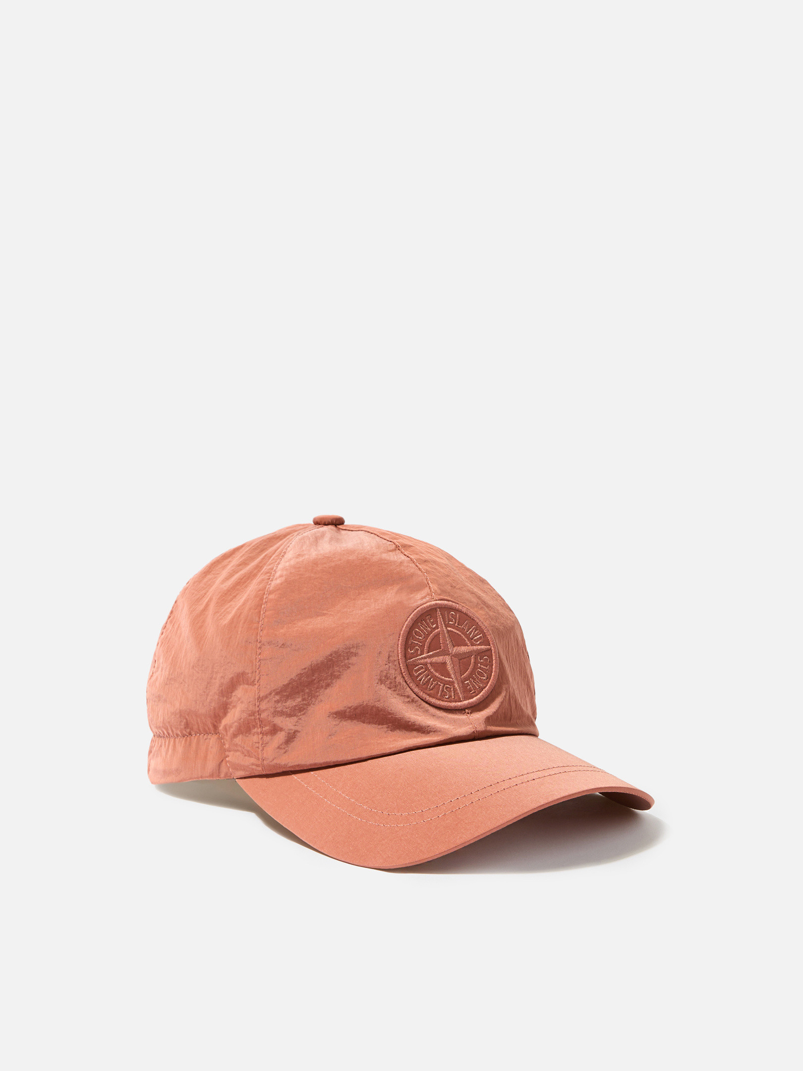 Orange 99576 NYLON METAL IN ECONYL 6 Panel Cap with Adjustable Drawstring Stone Island GB