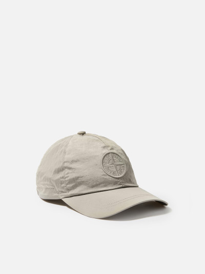 Off White 99576 NYLON METAL IN ECONYL 6 Panel Cap with Adjustable Drawstring Stone Island GB