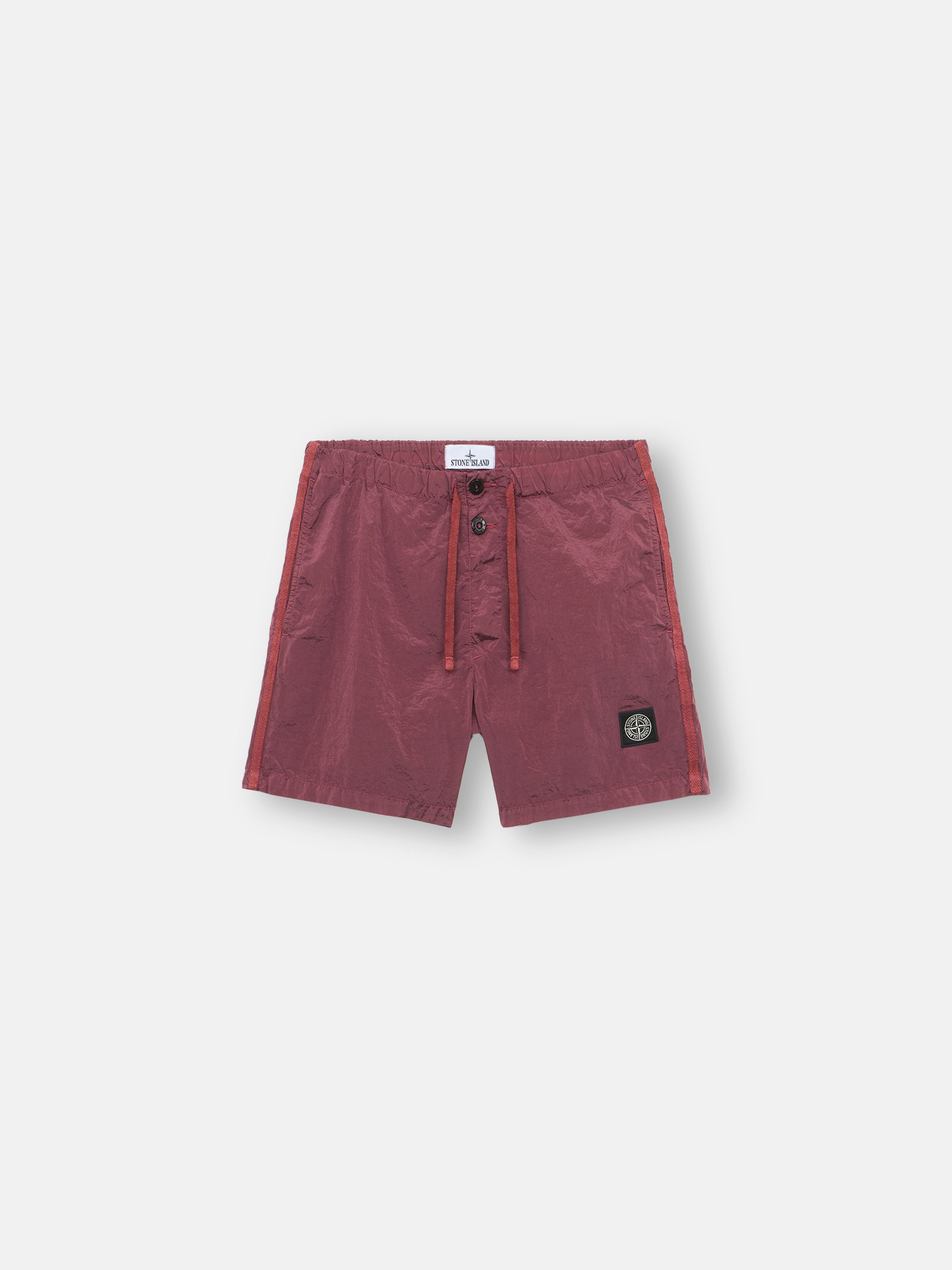 Red stone island swim shorts on sale