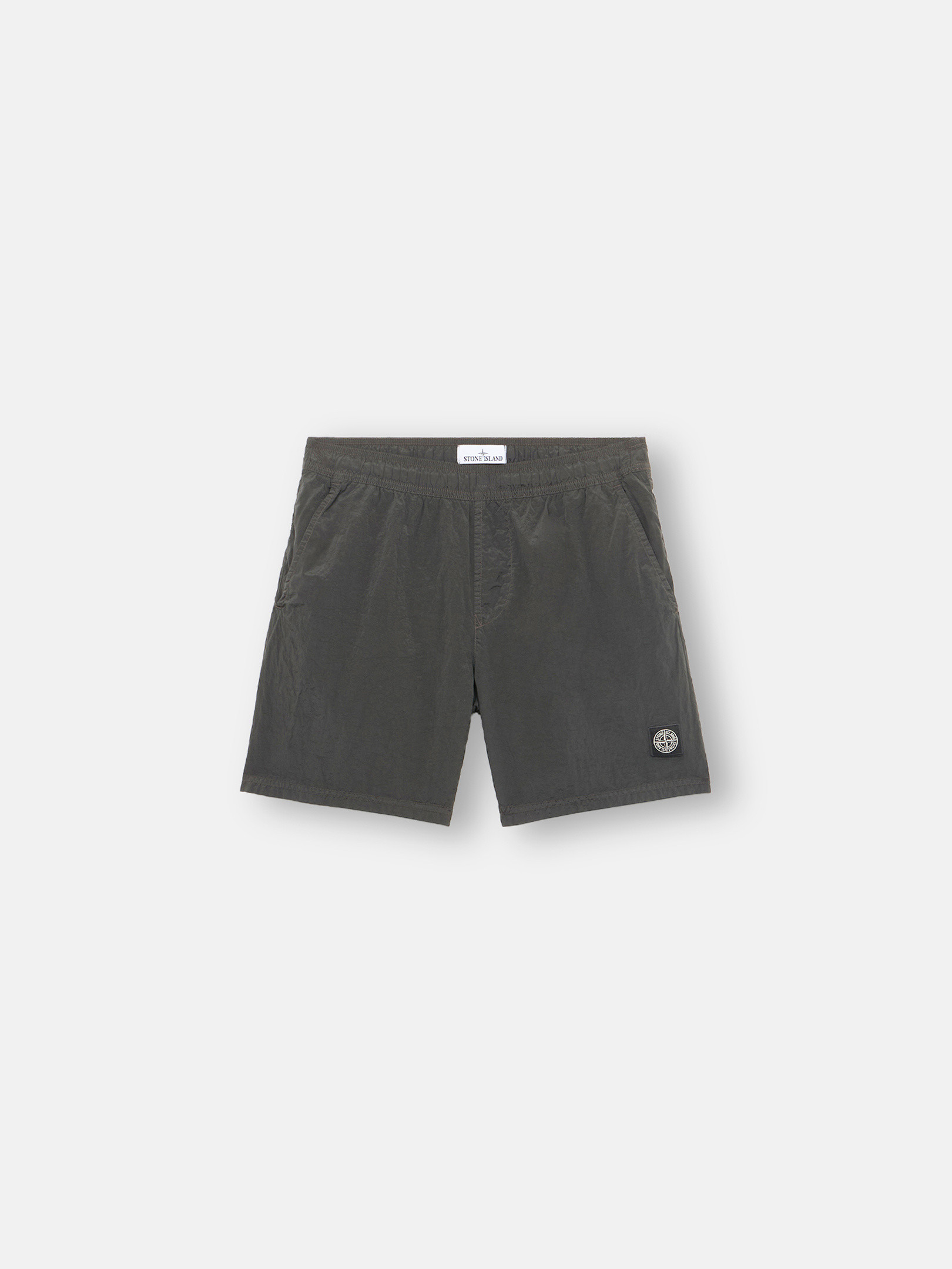 Grey stone island swim shorts online