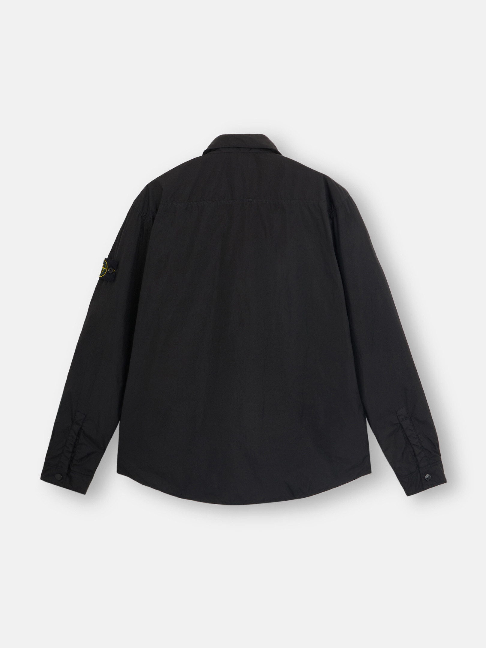 Black Q0123 CRINKLE REPS RECYCLED NYLON WITH PRIMALOFT®-TC Wind-Resistant  Light Jacket | Stone Island US