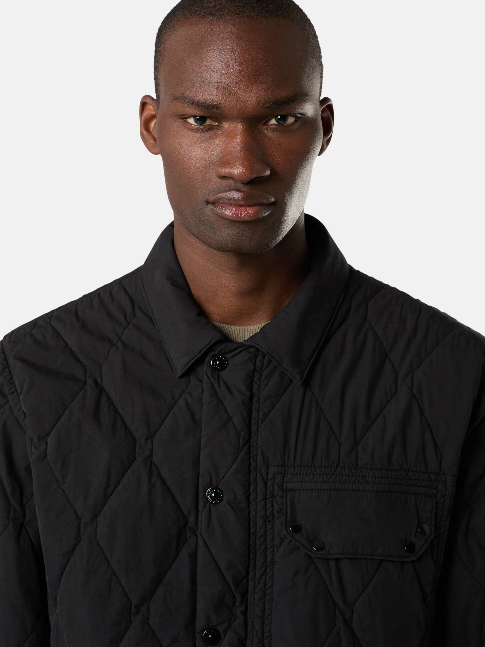 25ss Stone コットンテラパラシュートシャツ M 25ss Stone Island