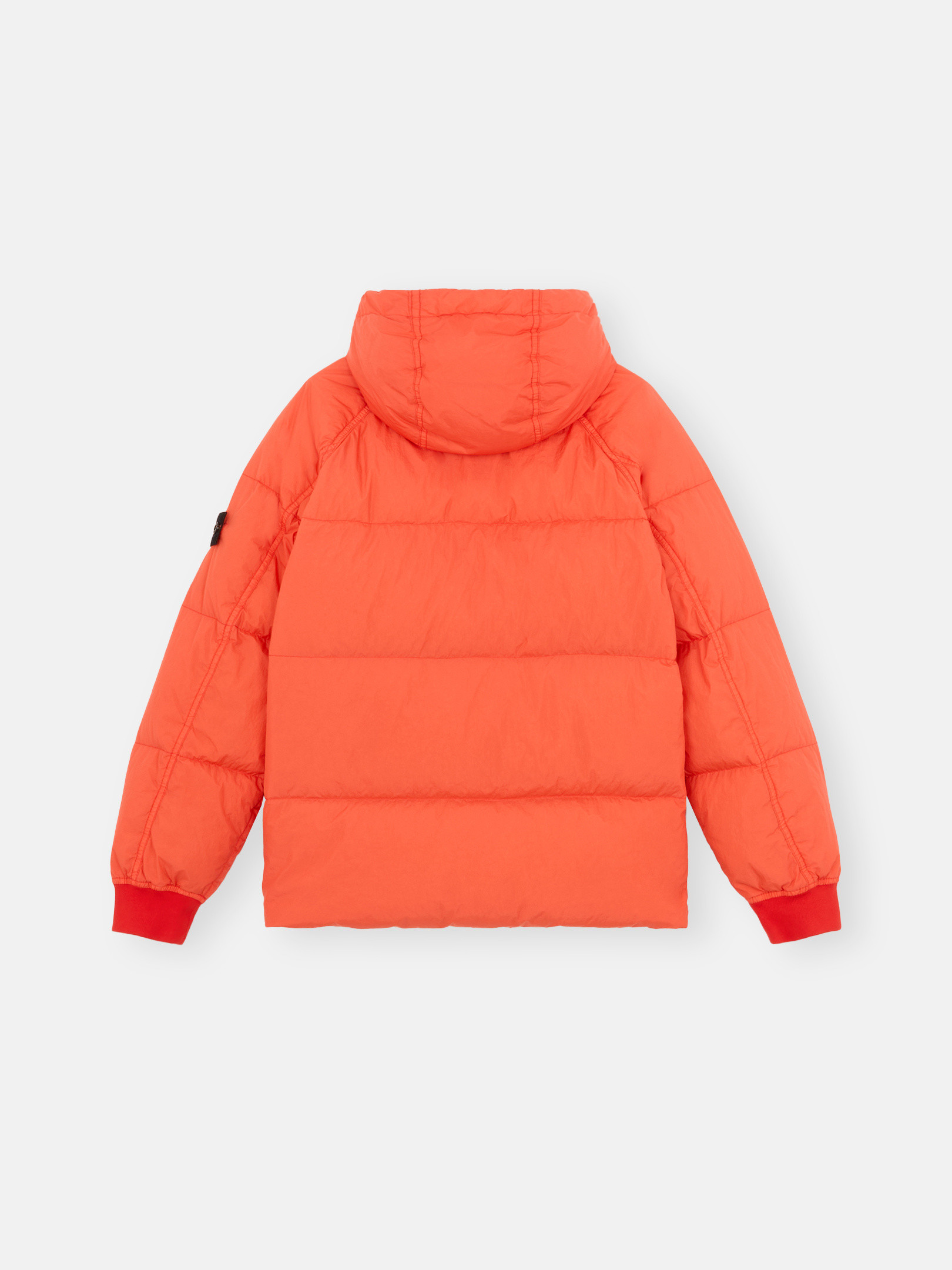 Stone island orange puffer jacket online