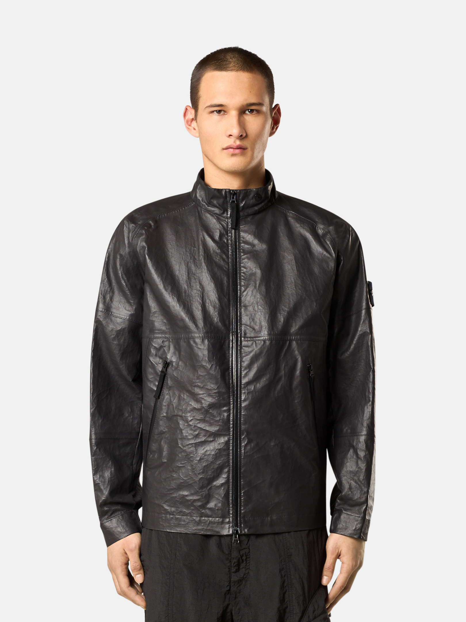 Stone Island All leather jacket L 15aw