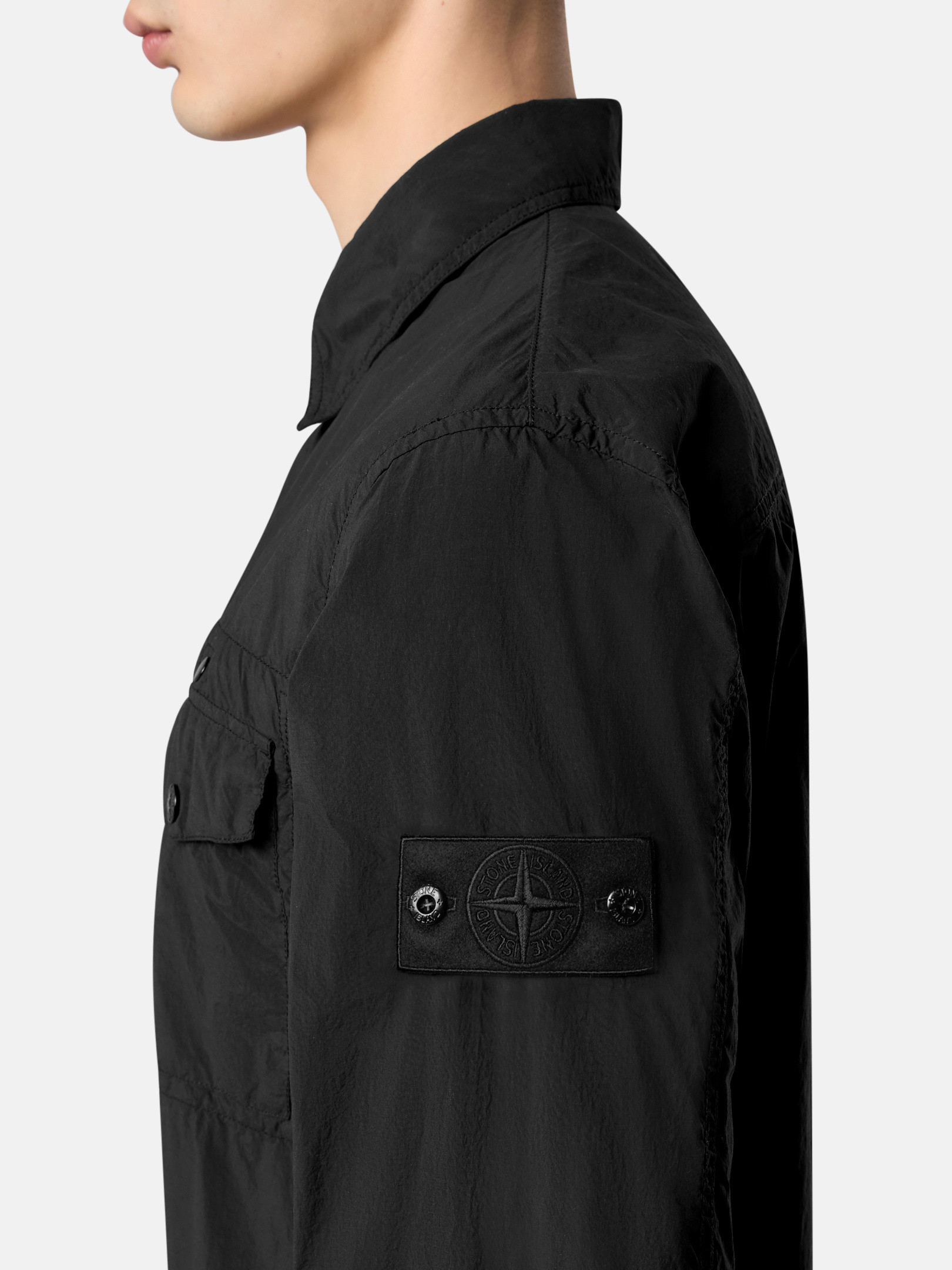 Black 1100003 NYLON SMERIGLIATO_STONE ISLAND GHOST Overshirt