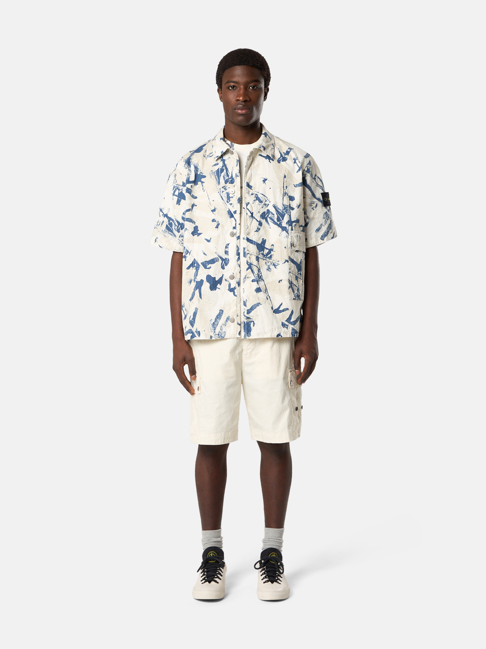 Stone  ストーンアイランド ショートスリーブシャツ 楽天市場】STONE ISLAND ストーンアイランド ブラッシュ加工