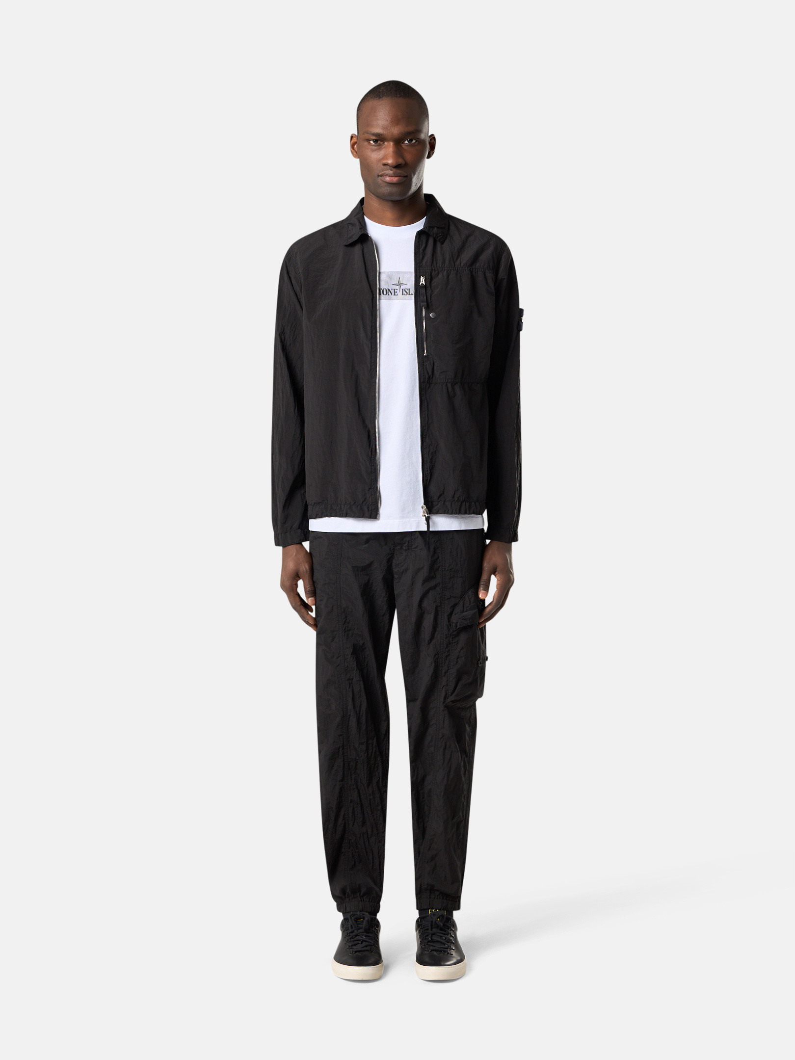 Black 1200005 NYLON METAL IN ECONYL® Overshirt with pocket