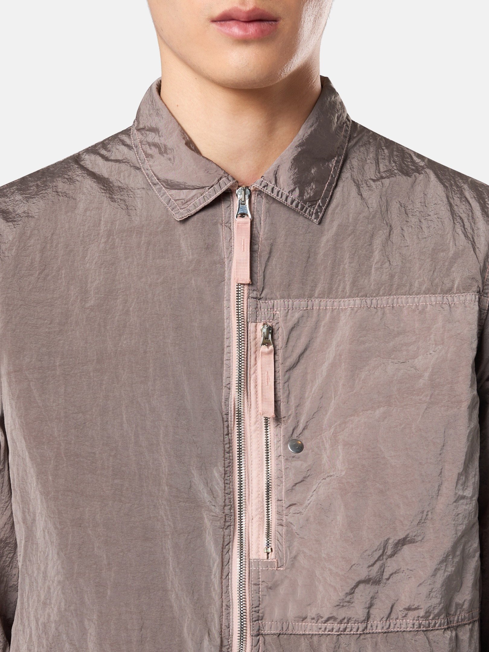 Antique Rose 1200005 NYLON METAL IN ECONYL® Overshirt with Antique Rose 1200005 NYLON METAL IN ECONYL® Overshirt with