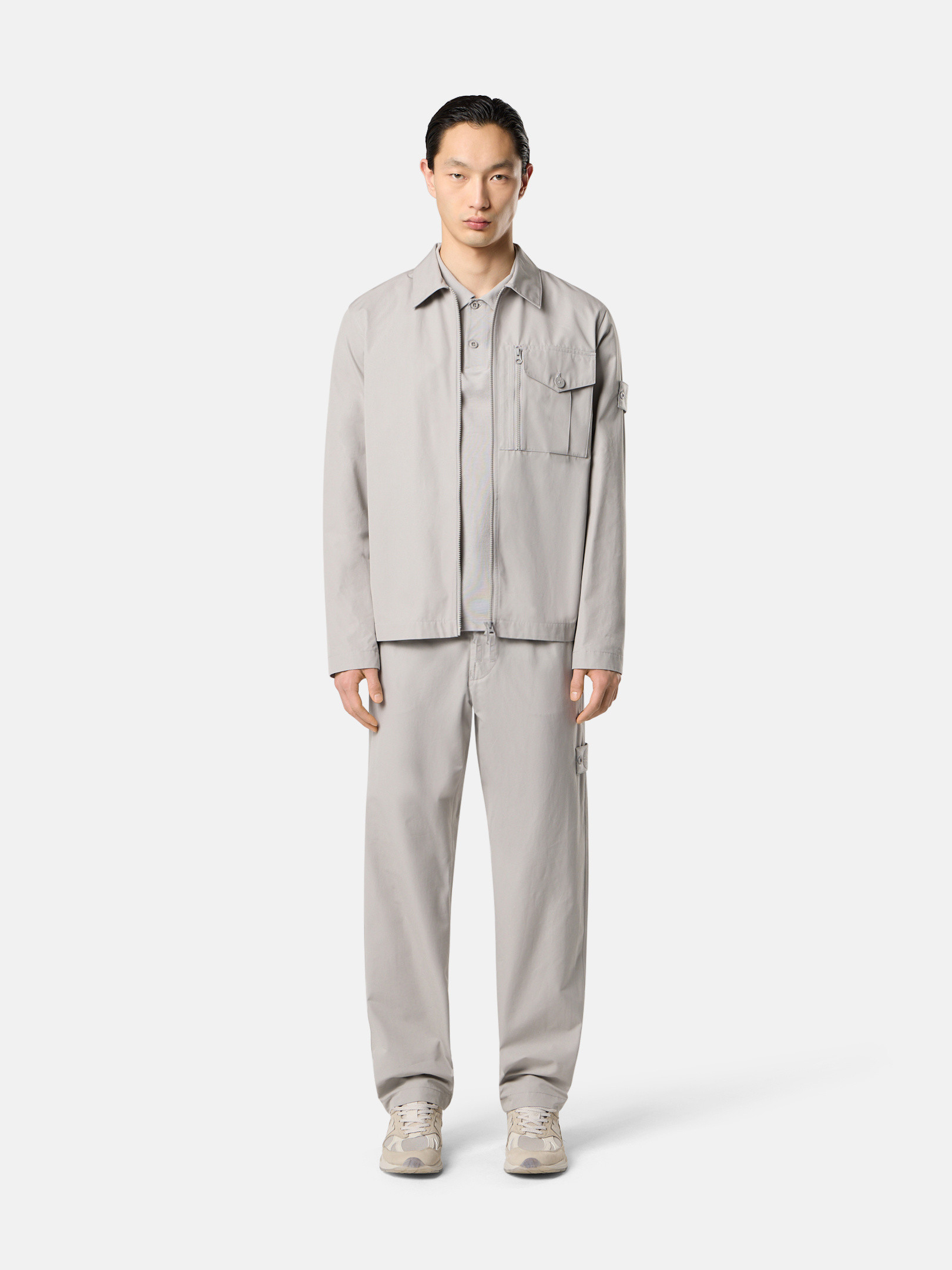 Dust Grey 1200007 WEATHERPROOF COTTON CANVAS_STONE ISLAND
