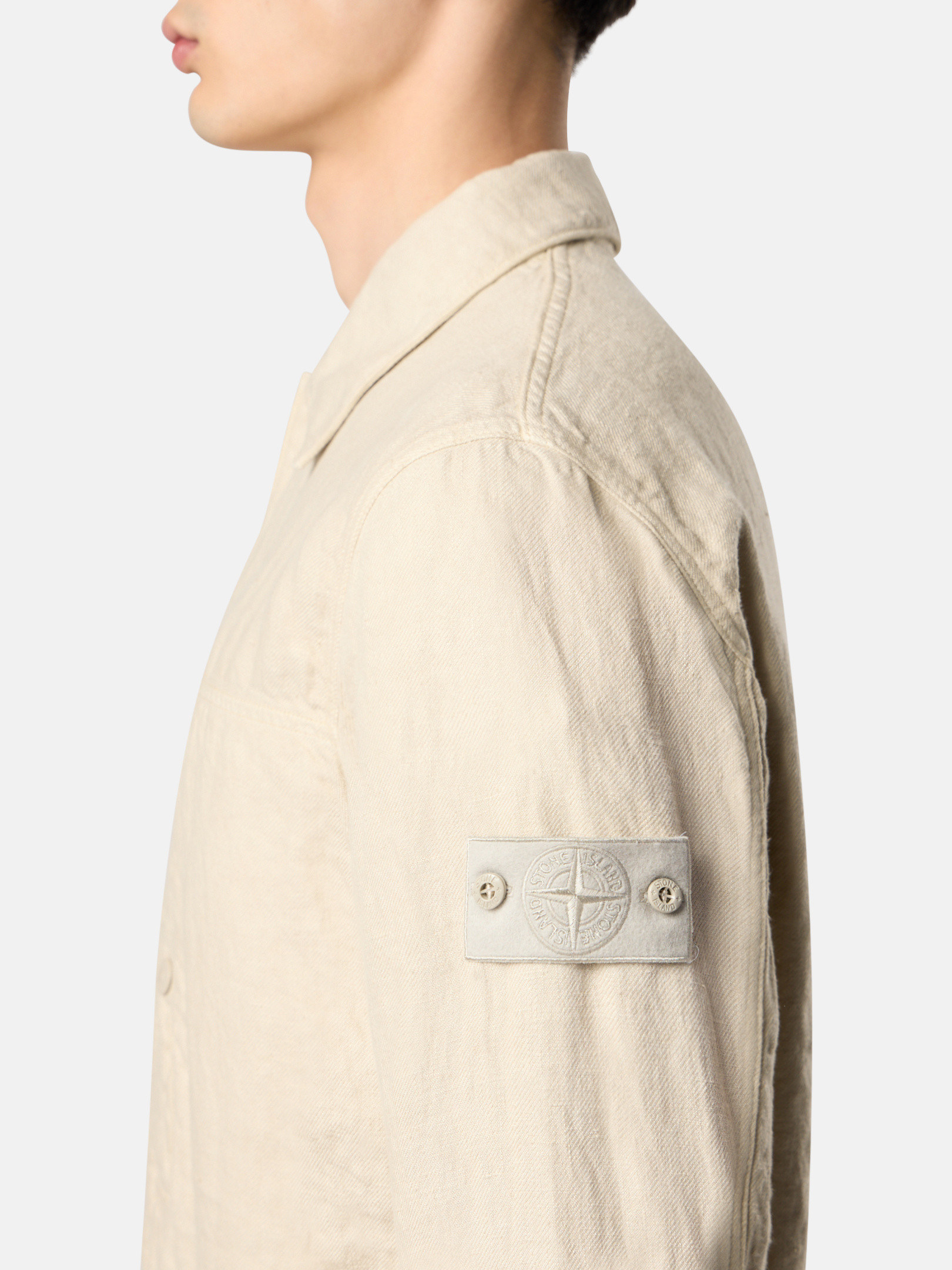 ベージュ 1200010 DIAGONAL LINEN_STONE ISLAND GHOST オーバー