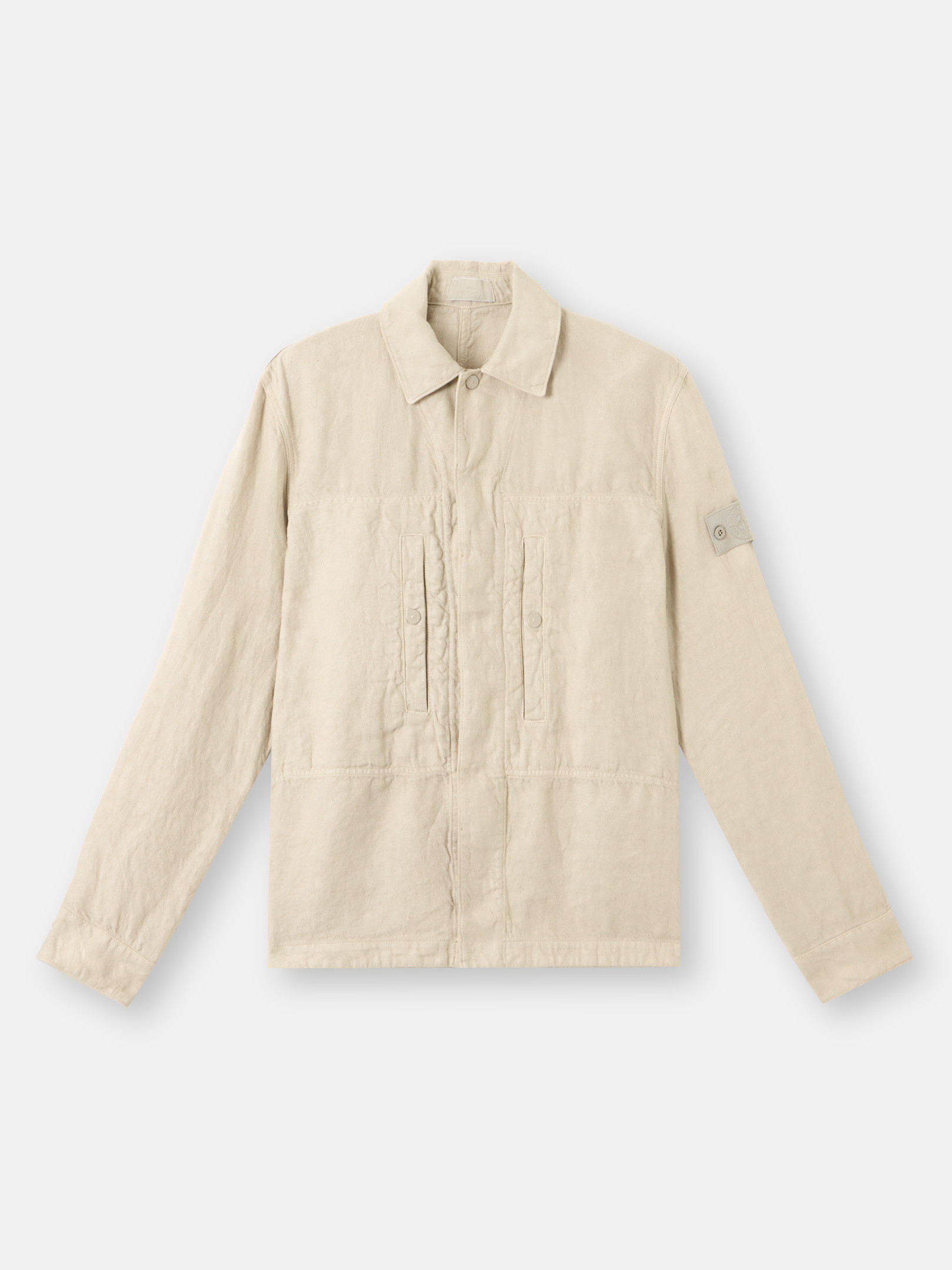 ベージュ 1200010 DIAGONAL LINEN_STONE ISLAND GHOST オーバー ベージュ 1200010 DIAGONAL LINEN_STONE ISLAND GHOST オーバー