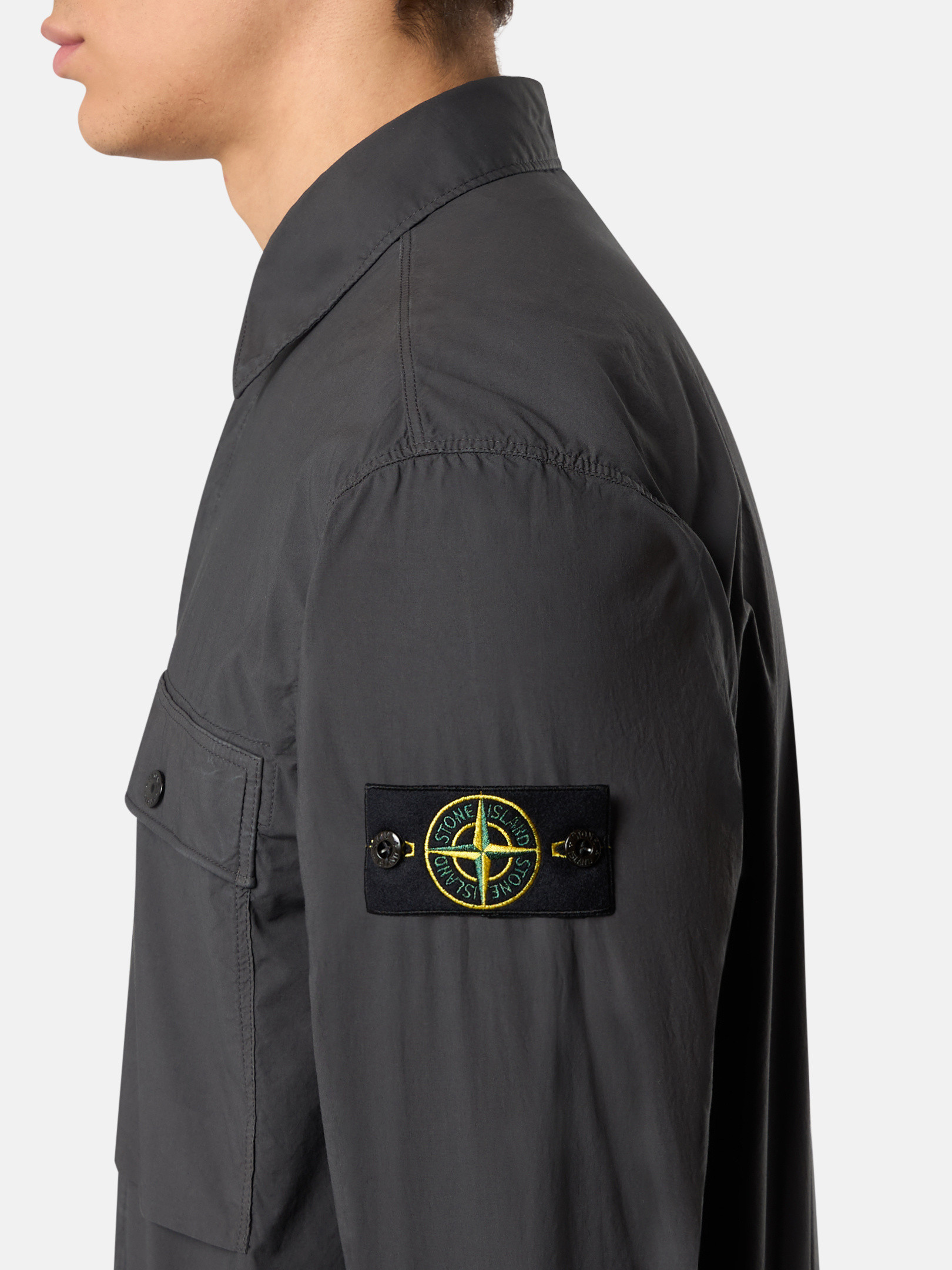 Men's long-sleeve Overshirts: wool, corduroy, cotton | Stone