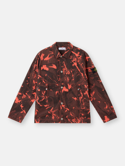 ★関税込★STONE  オーバーシャツ ハンドポケット付き ブラック 1200026 SCAN CAMO ON STRETCH RIPSTOP-OVD