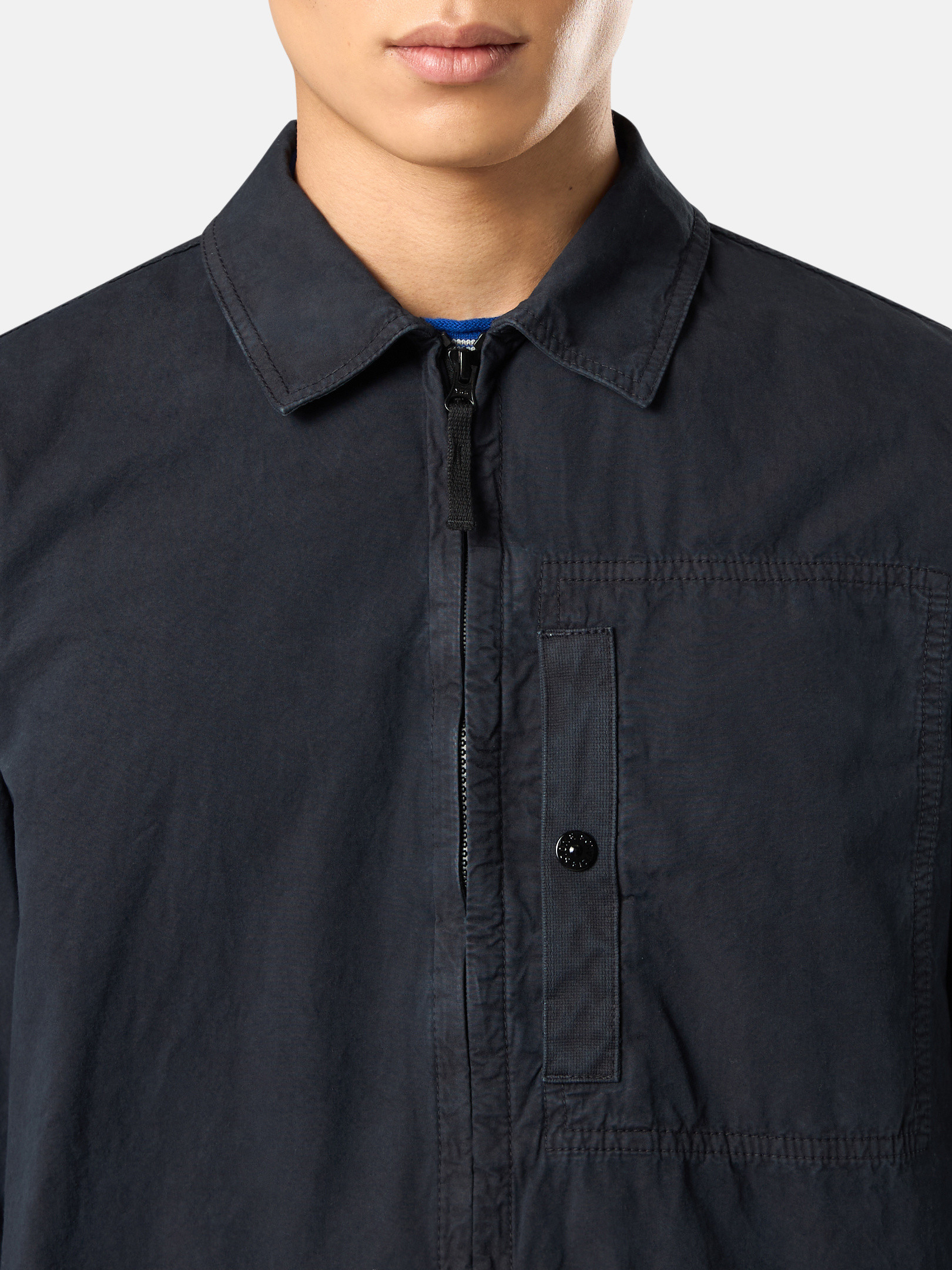 Blue 1200032 BRUSHED ORGANIC COTTON CANVAS 'OLD' EFFECT Blue 1200032 BRUSHED ORGANIC COTTON CANVAS 'OLD' EFFECT