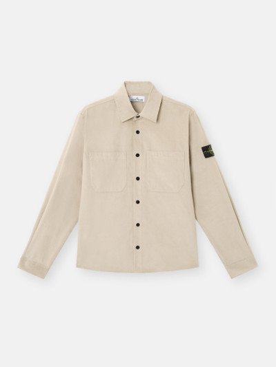 Stone island beige overshirt on sale