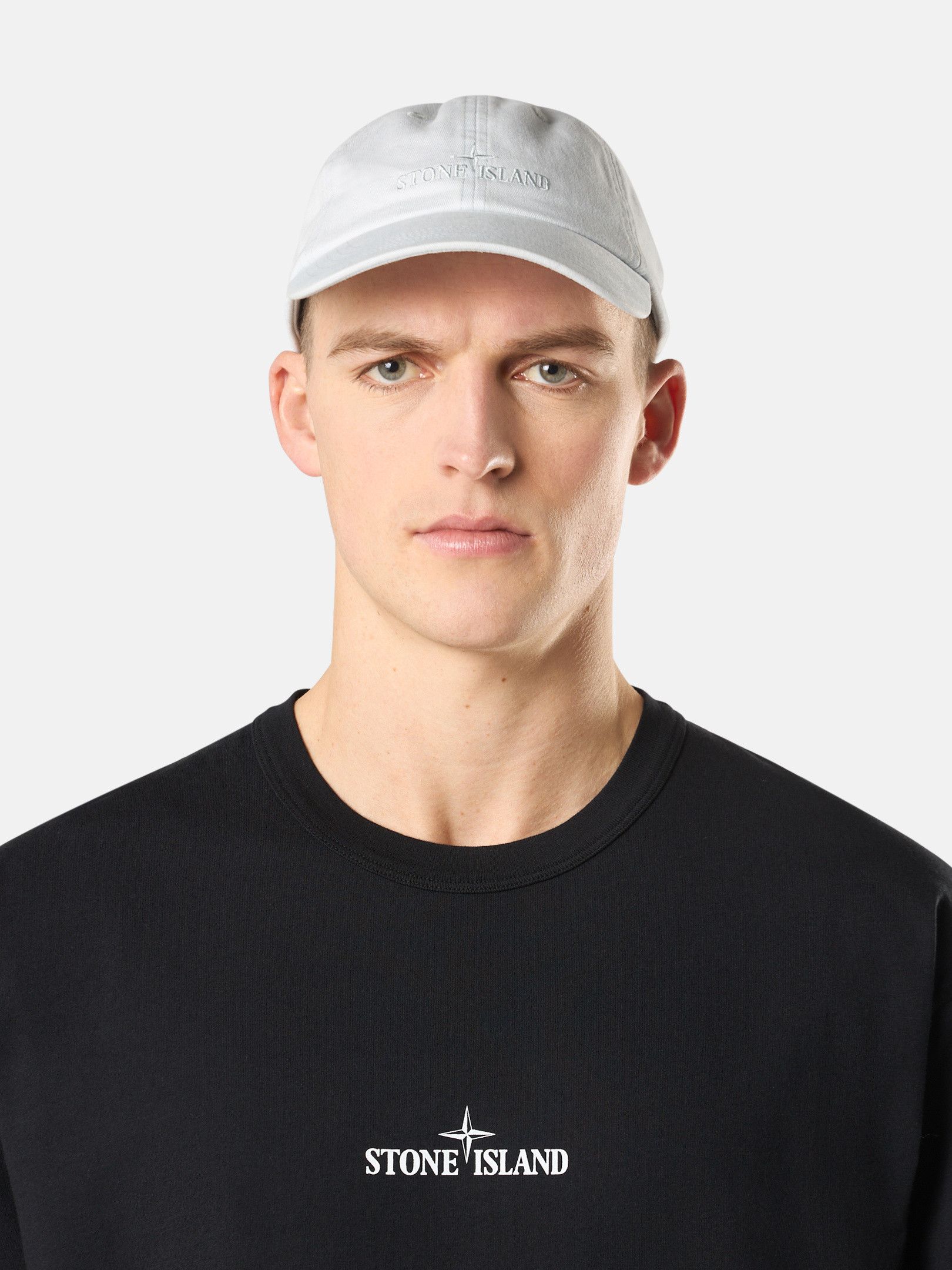 Stone  コンパス コットンジャージーTシャツ ブラック 2100004 COMBED ORGANIC COTTON JERSEY Tシャツ