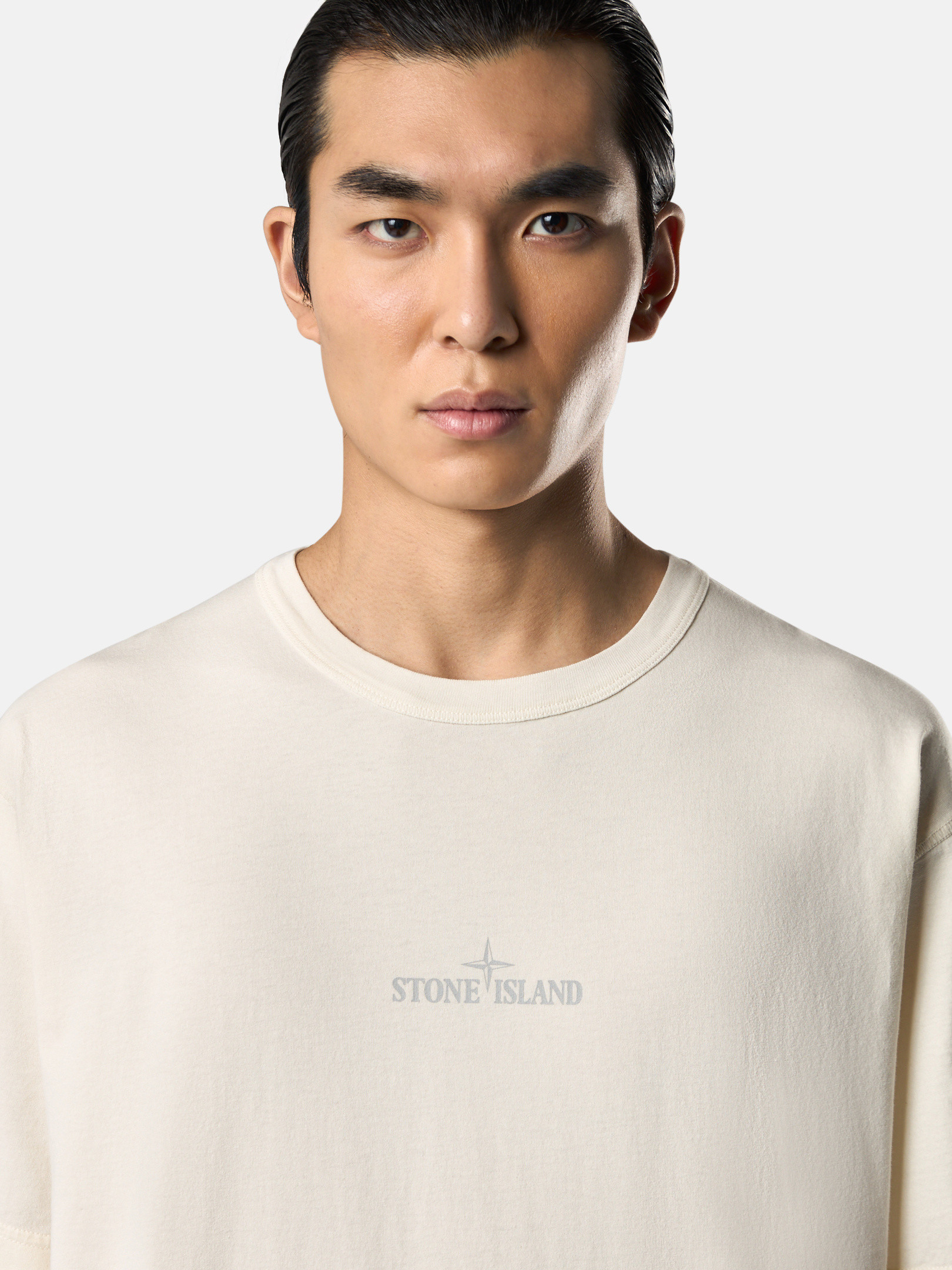STONE ｜ (2100004 Combed Organic Cotton Jersey T-s Black 2100004 COMBED ORGANIC COTTON JERSEY T-shirt with