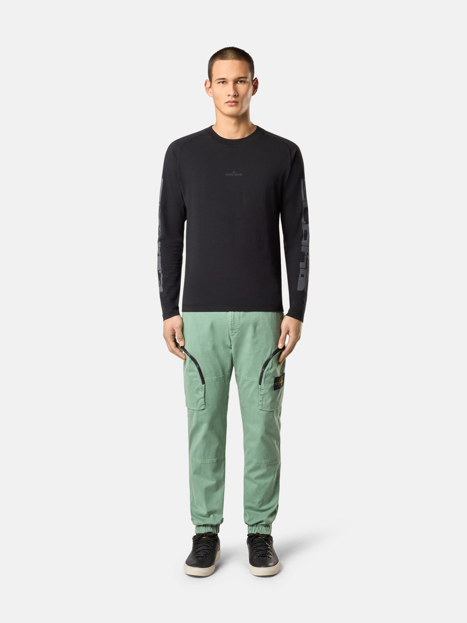 Black 2100005 ORGANIC COTTON JERSEY Slim-fit long-sleeve T