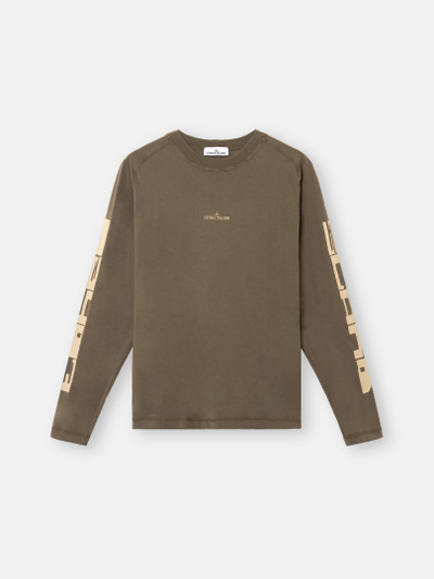 Stone Island Gauzed Cotton Garment Dyed Jersey Crewneck