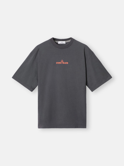 【STONE 】COMBED ORGANIC COTTON JERSEY ミニタリー ブラック ショートスリーブ Tシャツ Compassパッチ 2100034