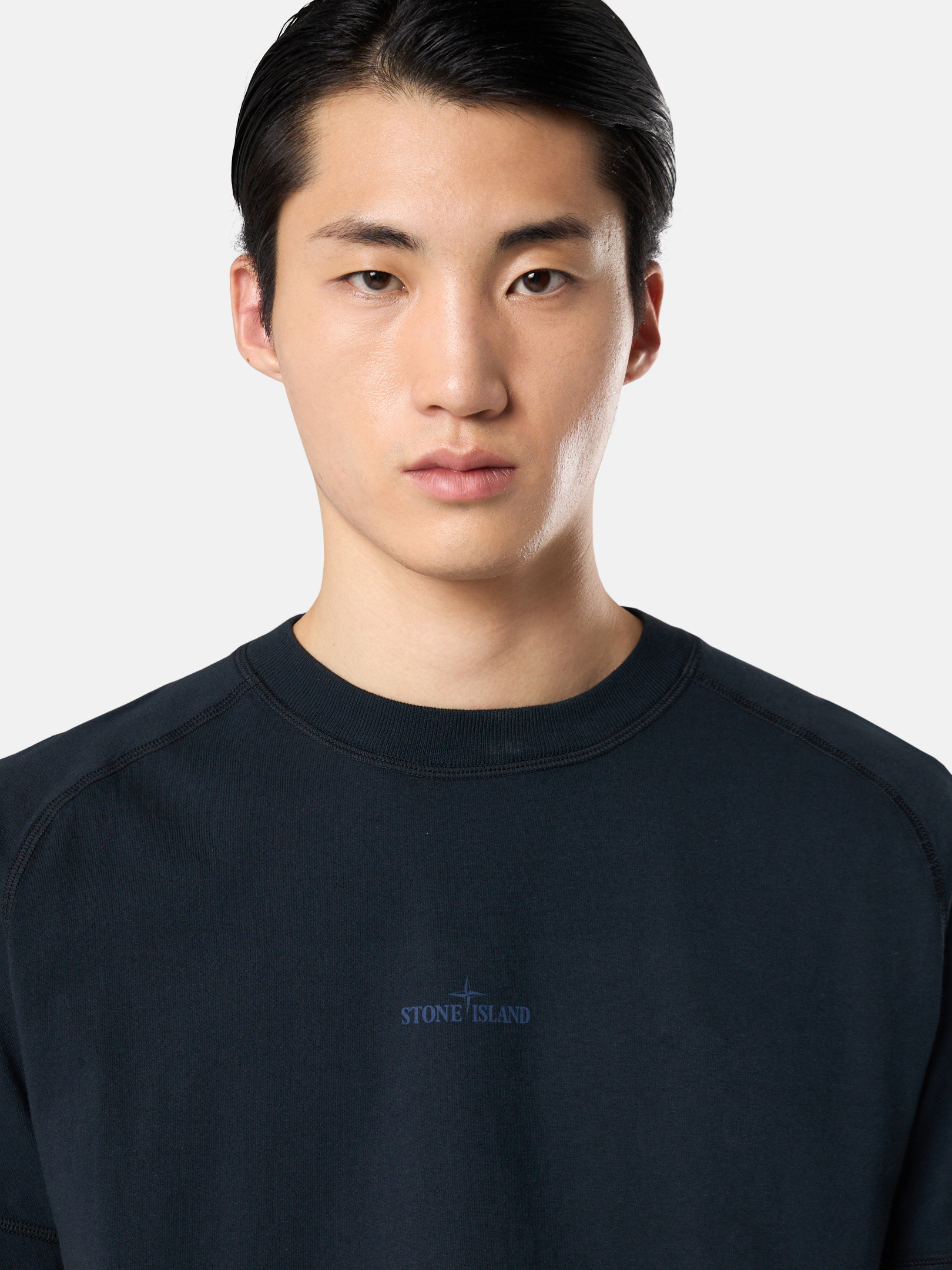 Navy Blue 2100020 ORGANIC COTTON JERSEY Slim-fit T-shirt