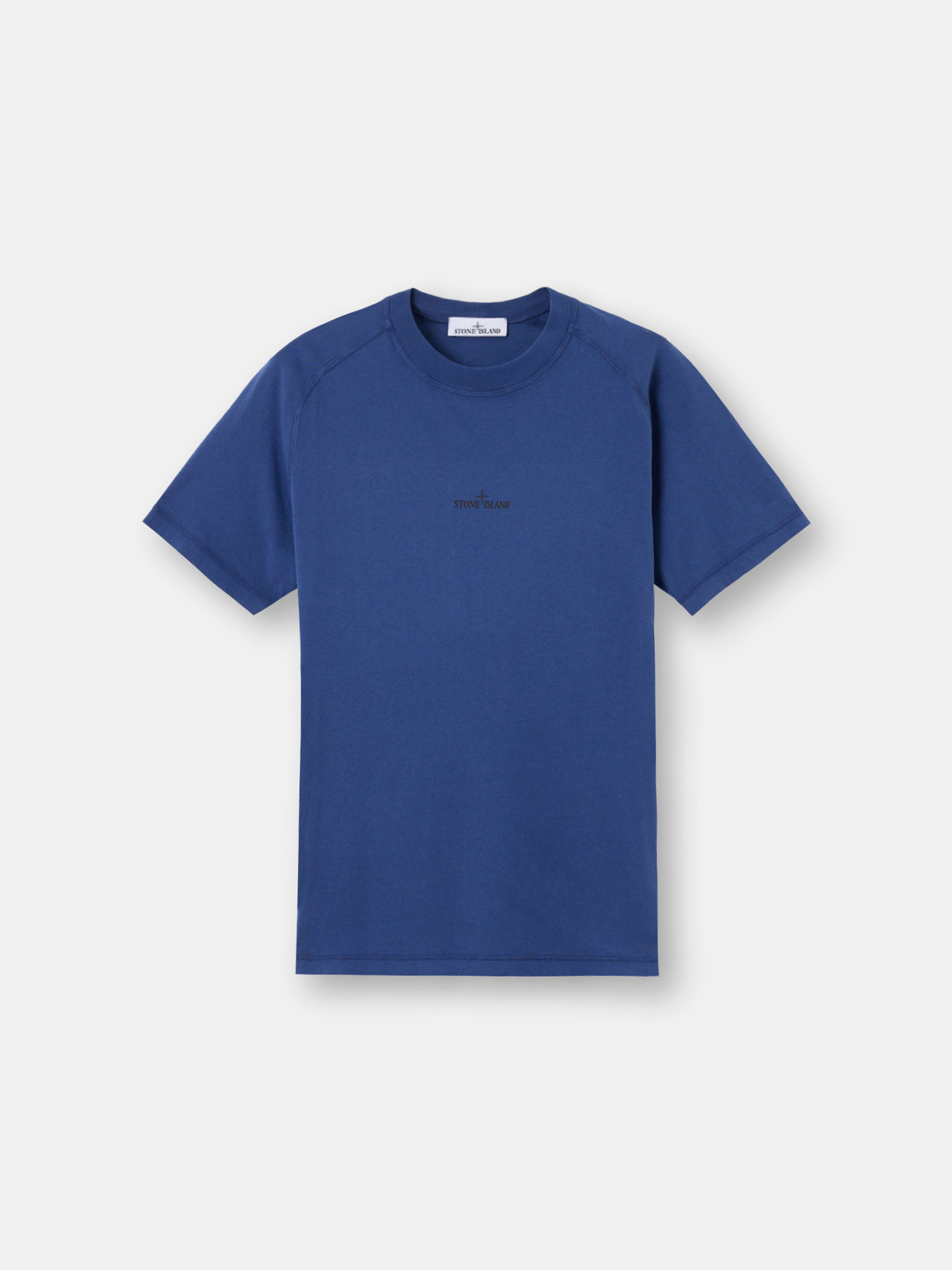 Tシャツ・カットソー STONE  Men T-shirt Blue 2100034S0115 V0020 Marine Blue 2100020 ORGANIC COTTON JERSEY Slim fit T-shirt