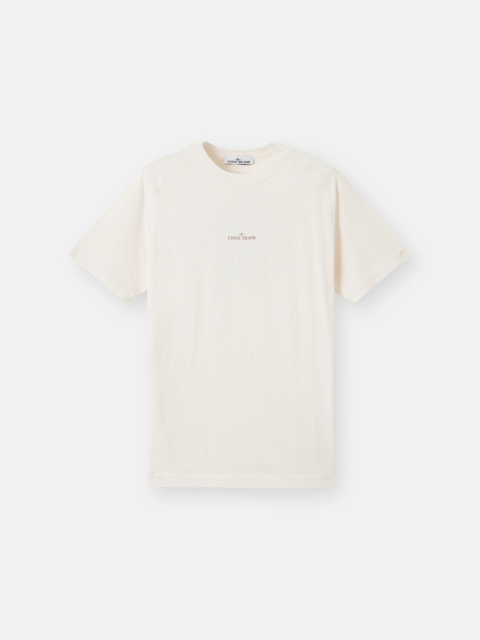 Tシャツ・カットソー STONE  Men T-shirt Ivory 2100020S0080 V0093 Ivory 2100020 ORGANIC COTTON JERSEY Slim fit T-shirt with