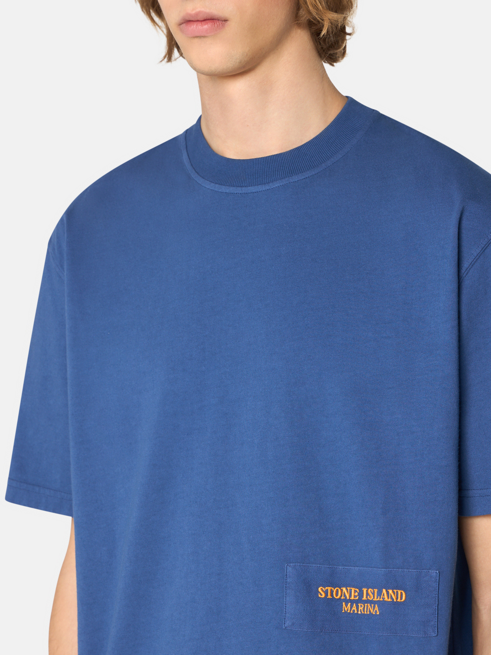 マリンブルー 2100023 COMBED ORGANIC COTTON JERSEY_STONE