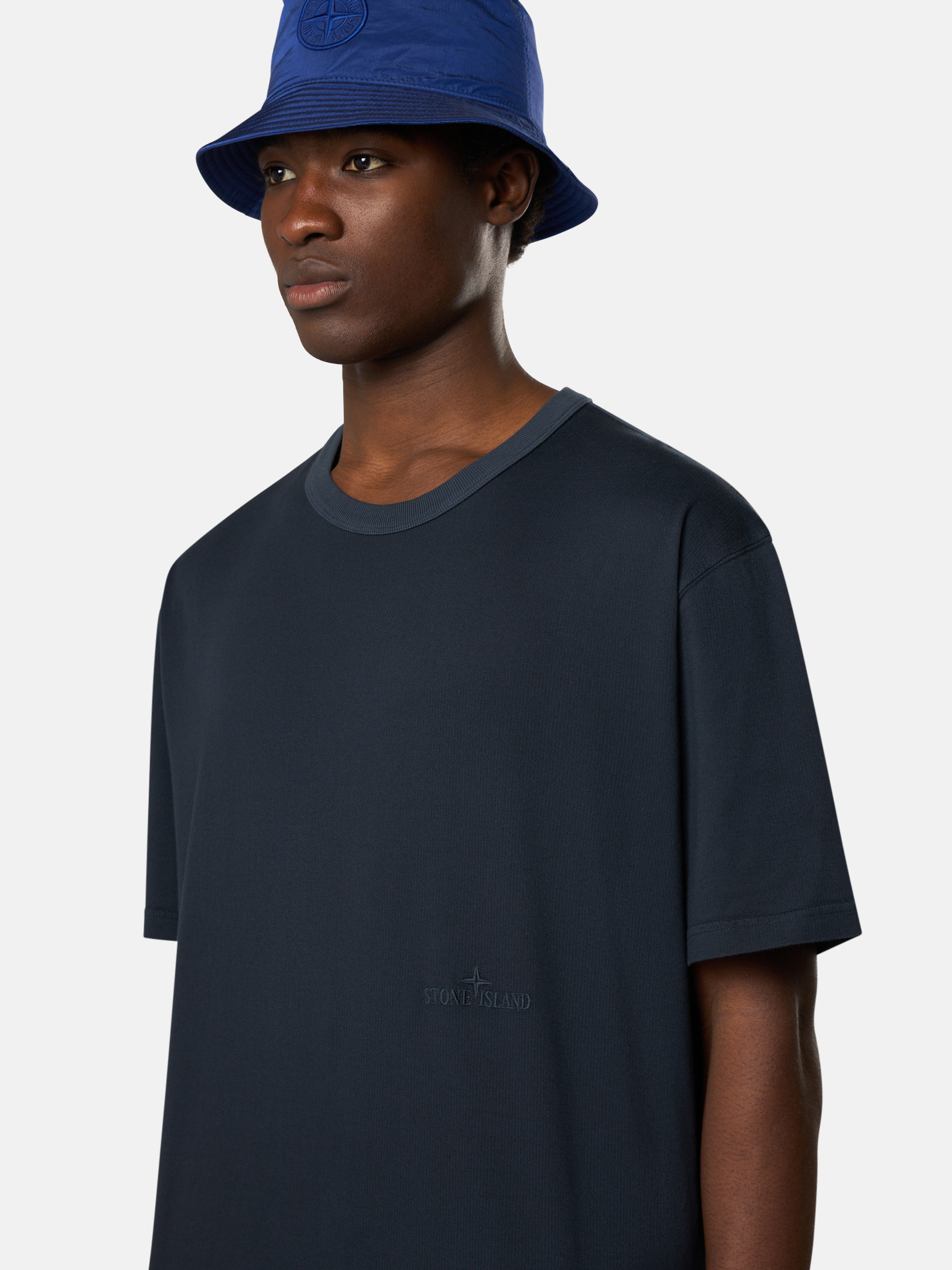 Tシャツ・カットソー STONE  Cotton jersey t-shirt (2100038 S0175V0093) Black 2100038 TEXTURED MERCERIZED COTTON JERSEY Short-sleeve