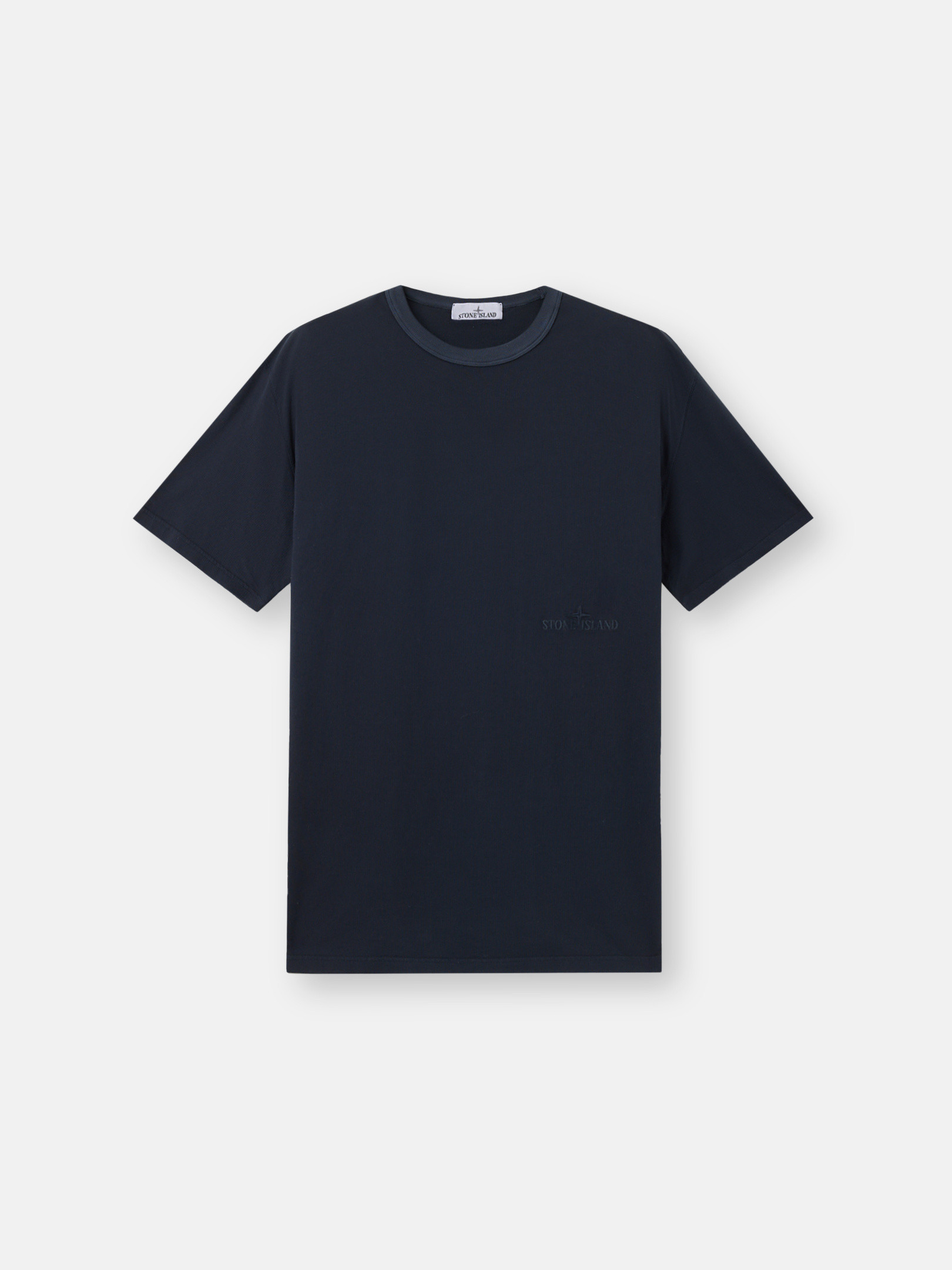 Tシャツ・カットソー STONE Cotton jersey t-shirt (2100038 S0175V0093) Navy Blue 2100038 TEXTURED MERCERIZED COTTON JERSEY Short