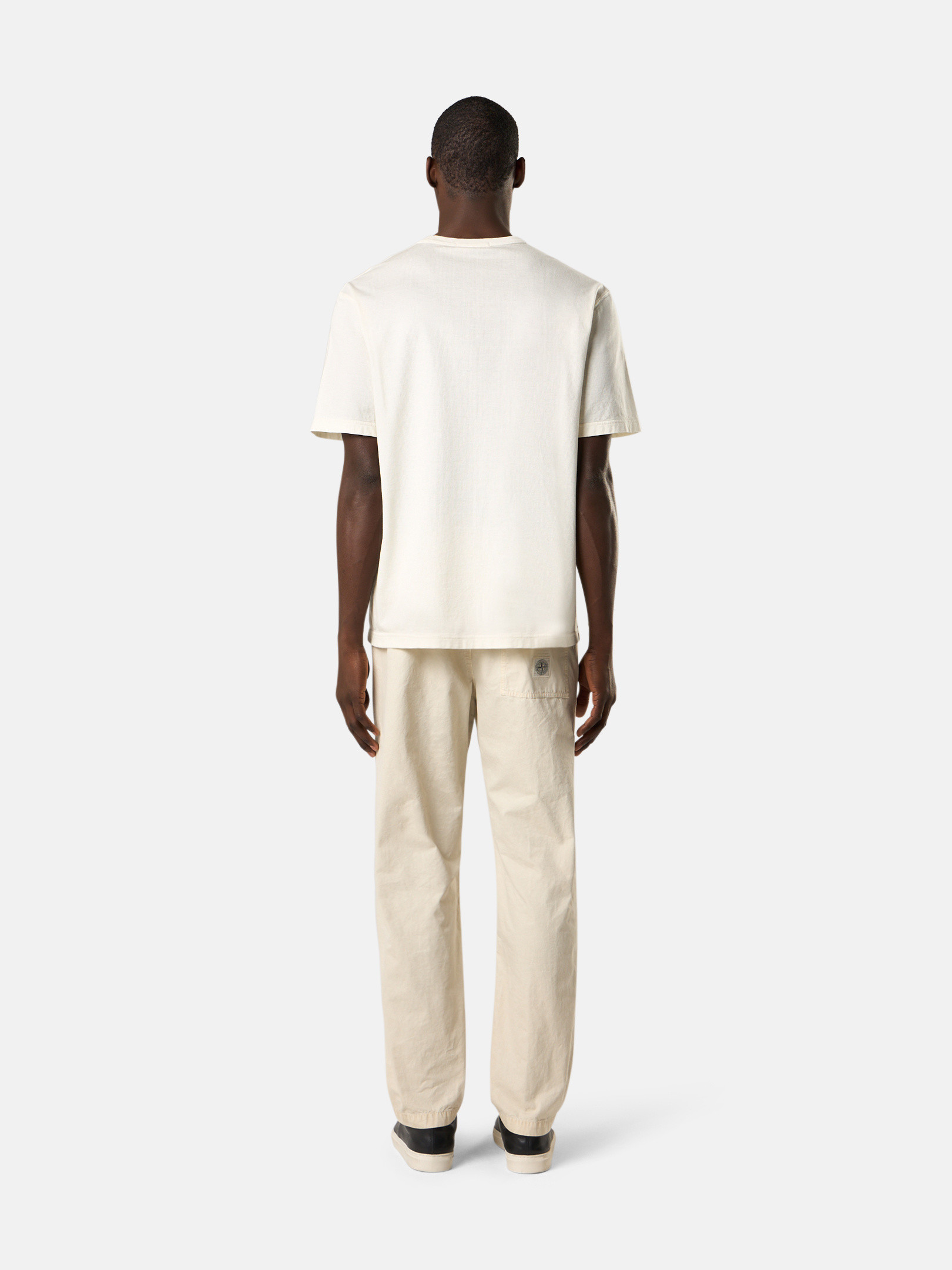 Tシャツ・カットソー STONE  Cotton jersey t-shirt (2100038 S0175V0093) Ivory 2100038 TEXTURED MERCERIZED COTTON JERSEY Short-sleeve