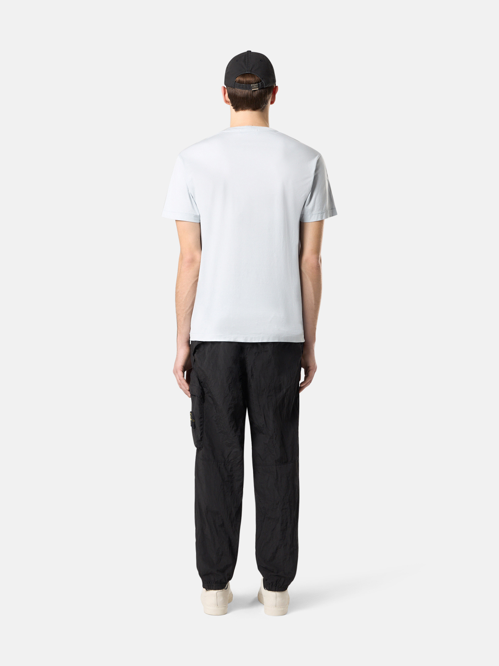 Sky Blue Slim-fit T-shirt with Compass logo patch 2100039 60