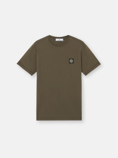 Military Green 2100039 60/2 COTTON JERSEY Slim-fit T-shirt with Compass ...