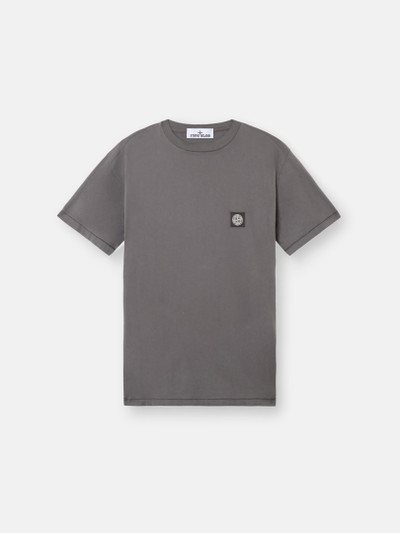 【STONE 】 Logo printed cotton jersey T-shirt StoneIsland-Shirt-Black-