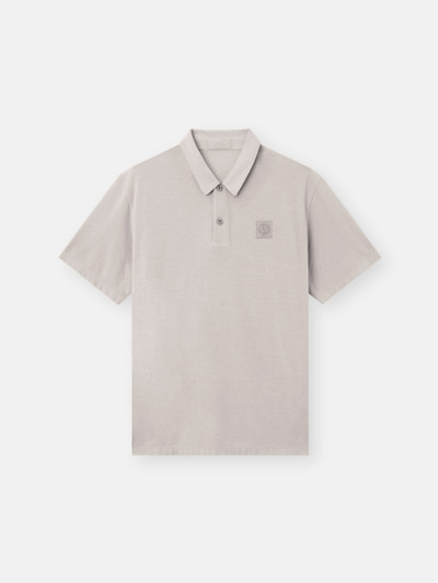 【Stone 】SS POLO◆K1S152200001S0F11 Dust Grey Slim-fit short-sleeve polo shirt with Ghost patch