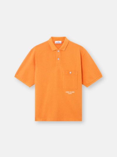 オレンジ 2200004 ORGANIC COTTON MACRO PIQUÉ_STONE ISLAND