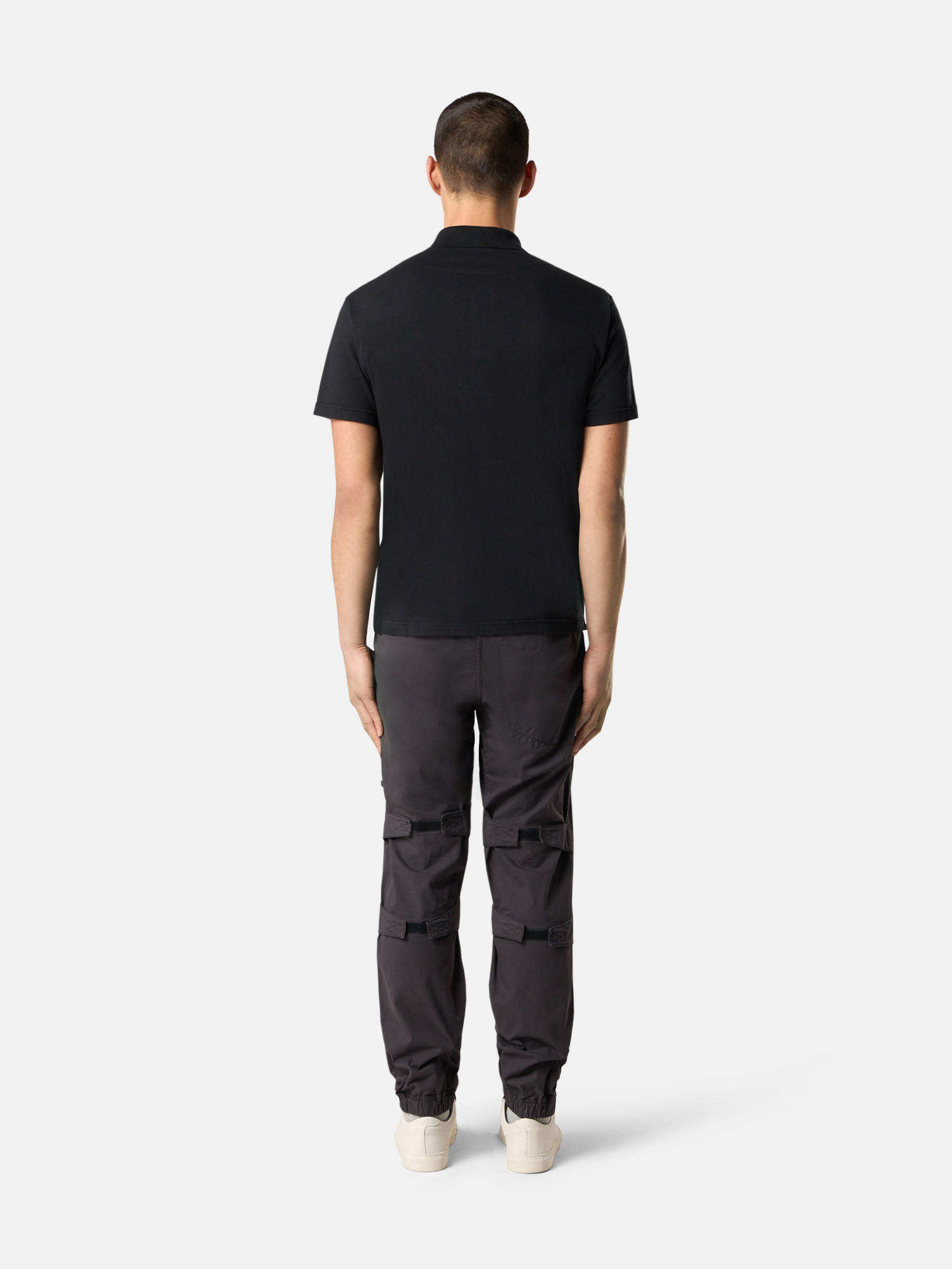 Black 2200205 ORGANIC COTTON JERSEY 'FISSATO' EFFECT Short