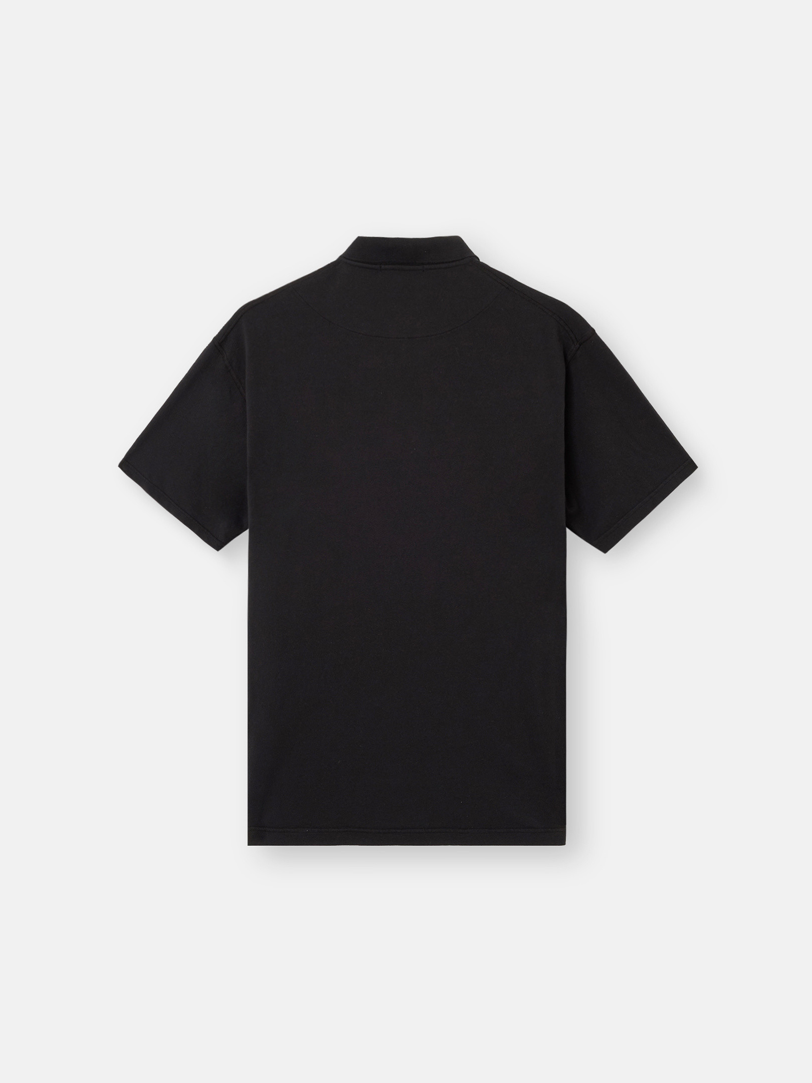 Tシャツ・カットソー STONE  Cotton jersey polo shirt (2200205 S0057V0029) Black 2200205 ORGANIC COTTON JERSEY 'FISSATO' EFFECT Short