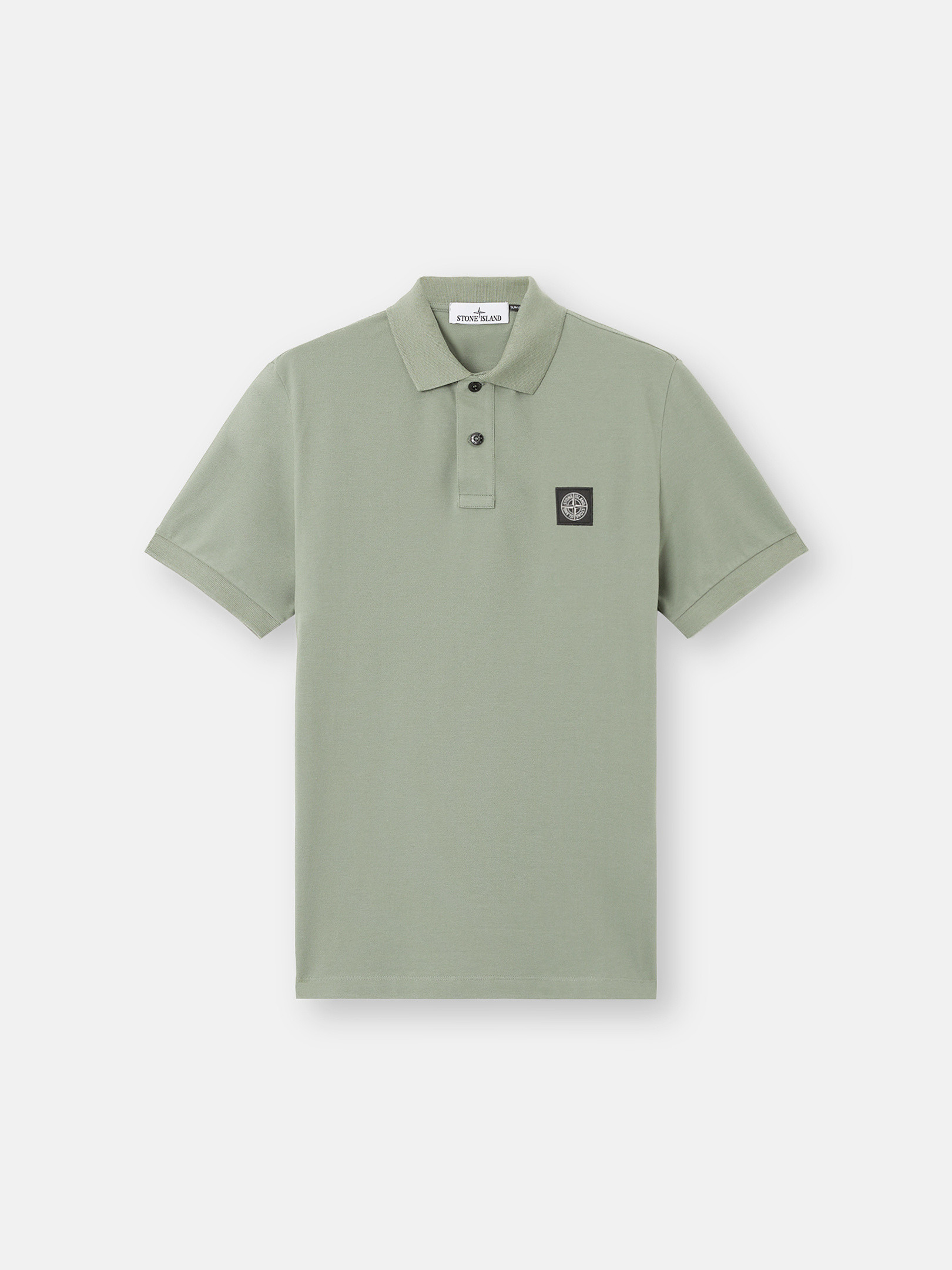 Sage Green 22002SC ORGANIC COTTON ELASTANE PIQUÉ Slim-fit