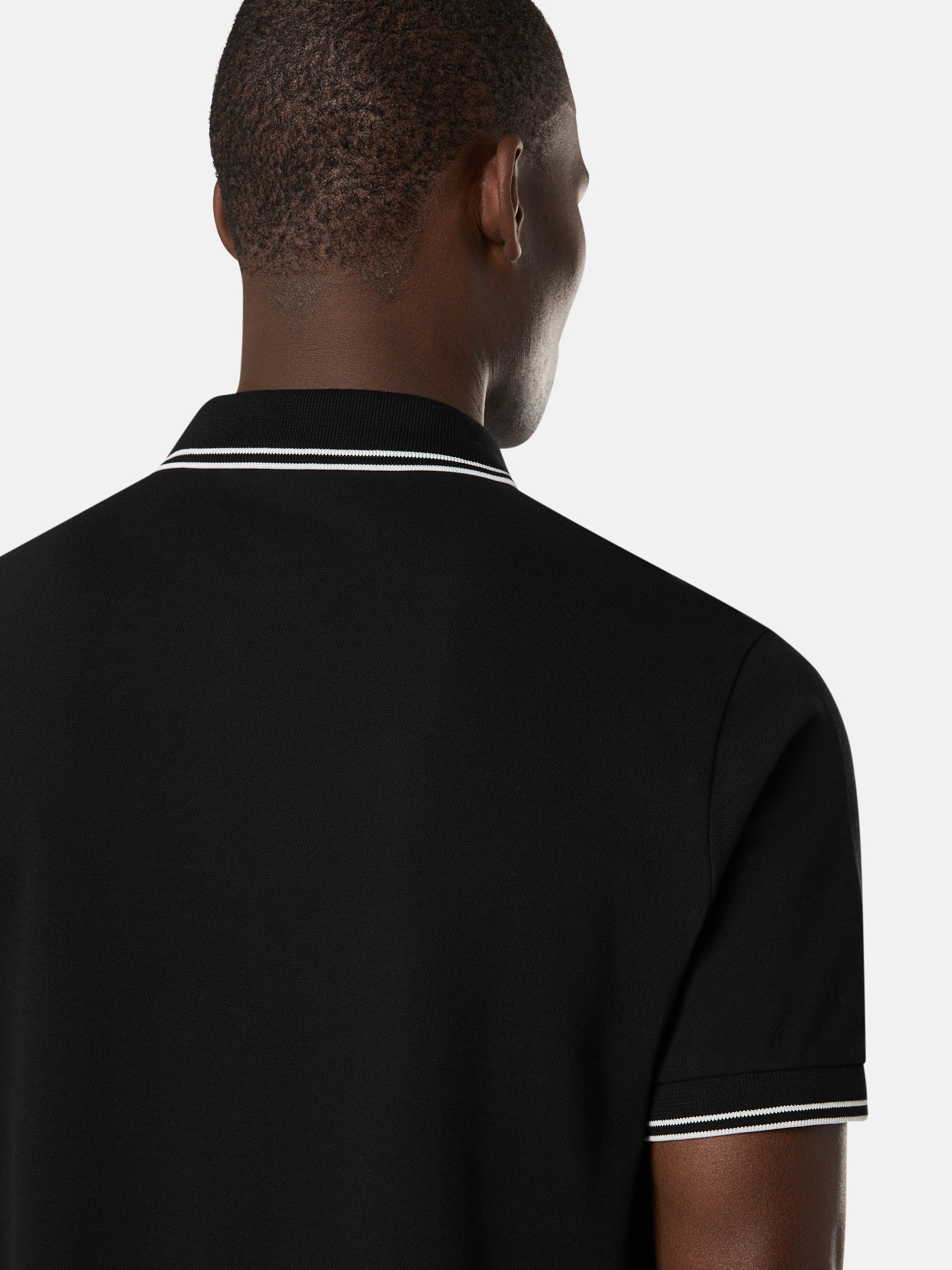 Black 22002SC ORGANIC COTTON ELASTANE PIQUÉ Slim-fit polo Black 22002SC ORGANIC COTTON ELASTANE PIQUÉ Slim-fit polo