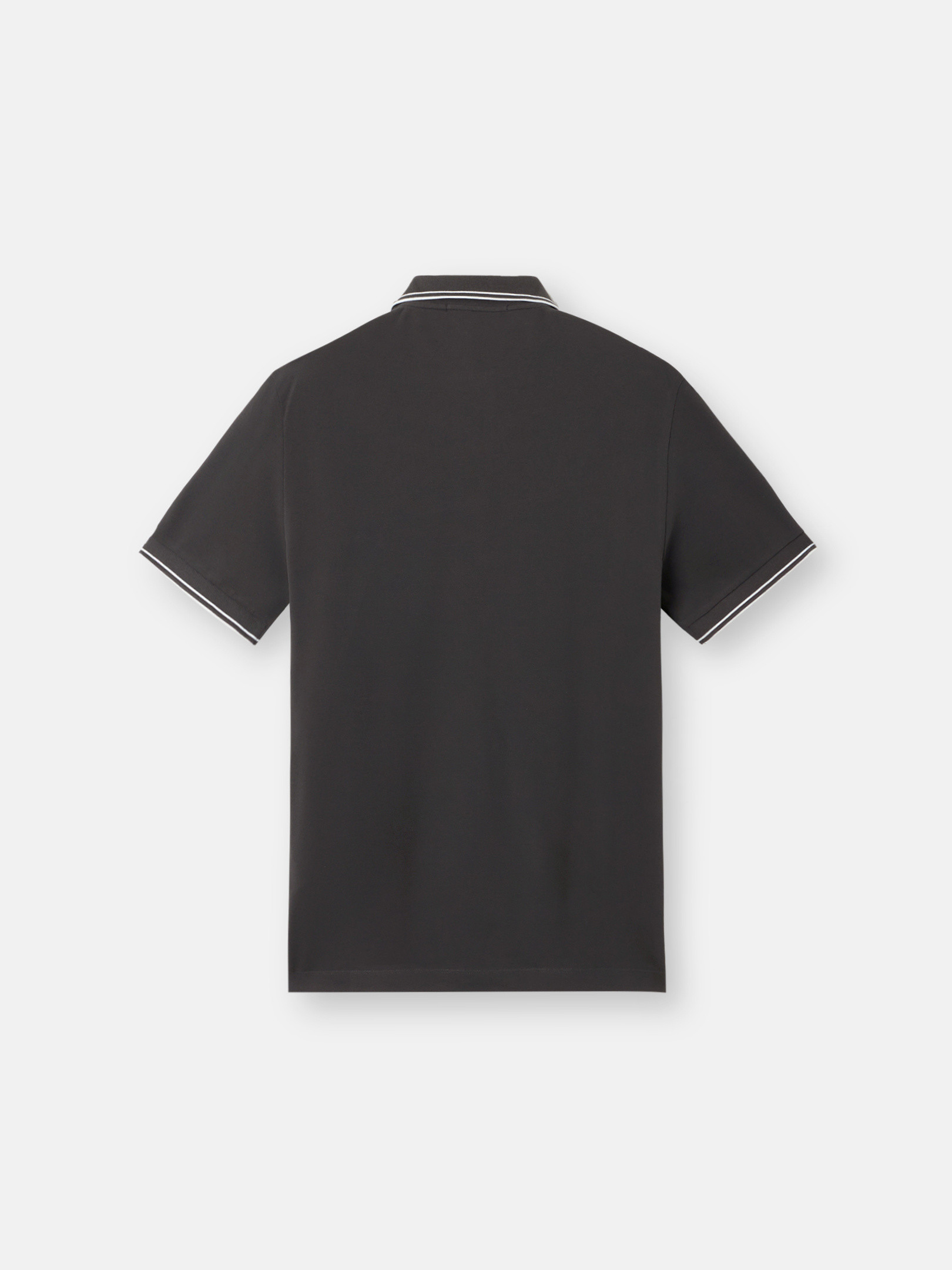 ★STONE ★22002SC Organic Cotton Elastane Pique TShirt Black 22002SC ORGANIC COTTON ELASTANE PIQUÉ Slim fit polo