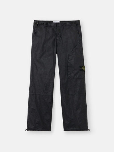 Black 313L1 STRETCH BROKEN TWILL ORGANIC COTTON 'OLD' EFFECT